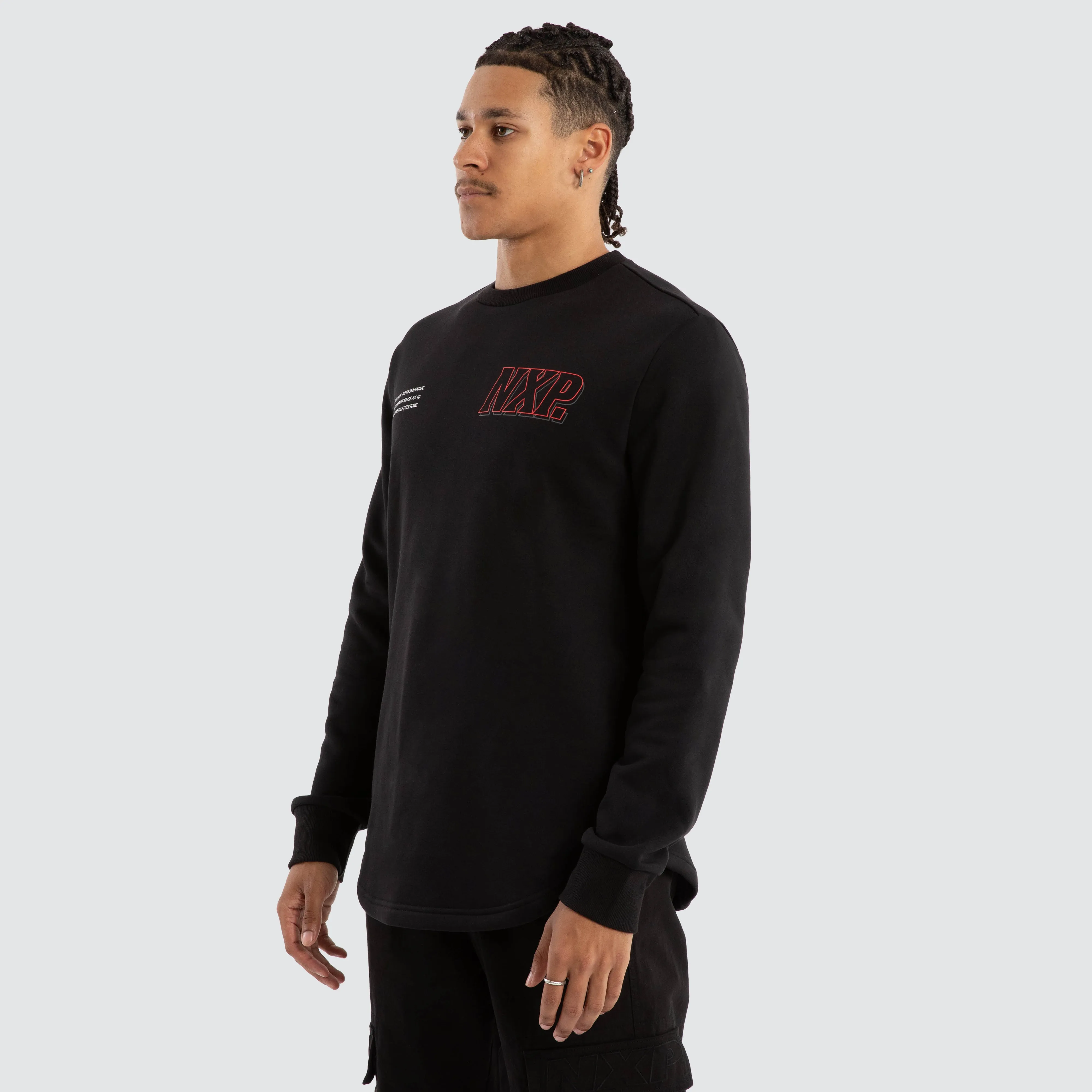 Distance Dual Curved Sweater Jet Black sold by Nena and Pasadena product image thumbnail 3