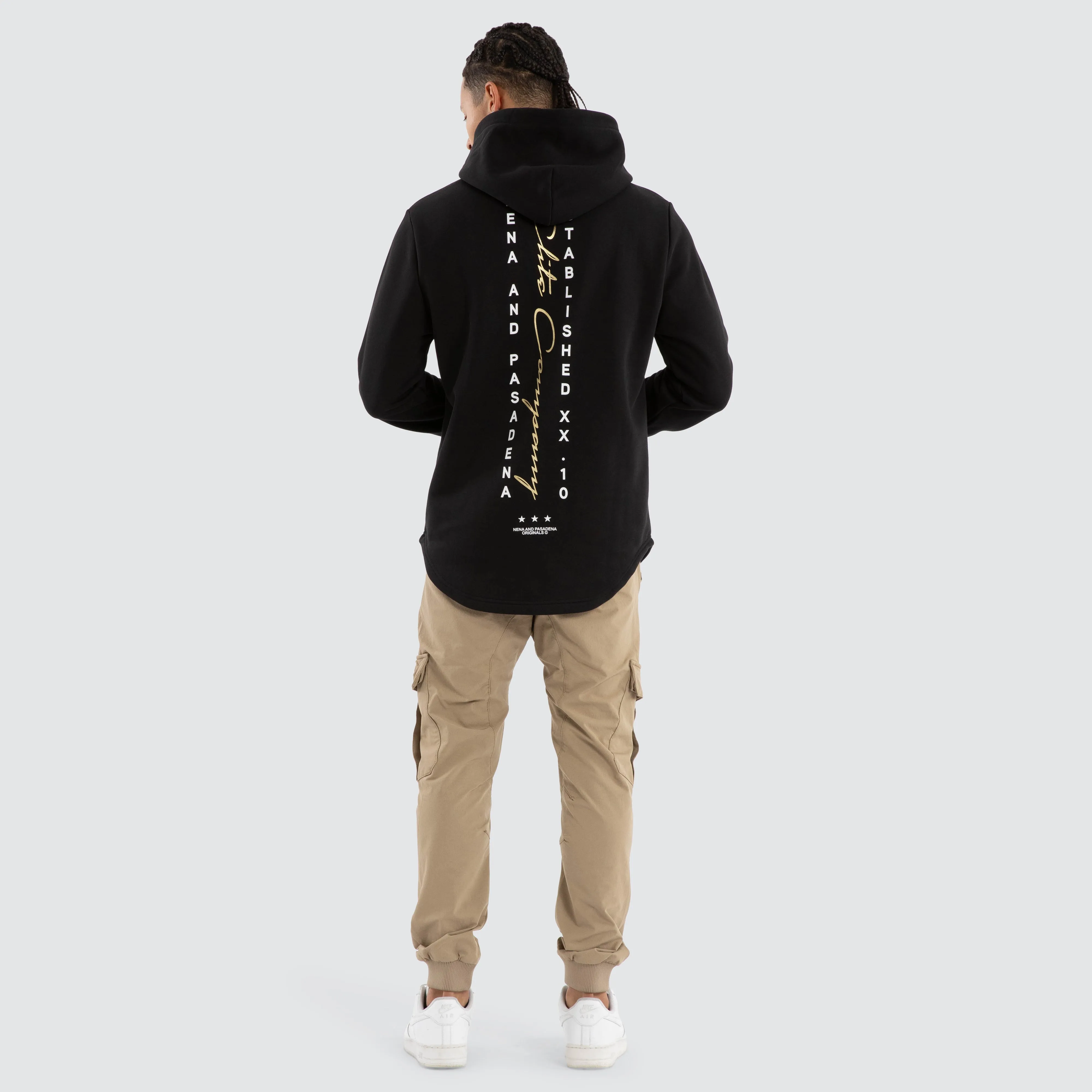 Spine Dual Curved Hoodie Jet Black sold by Nena and Pasadena product image thumbnail 5