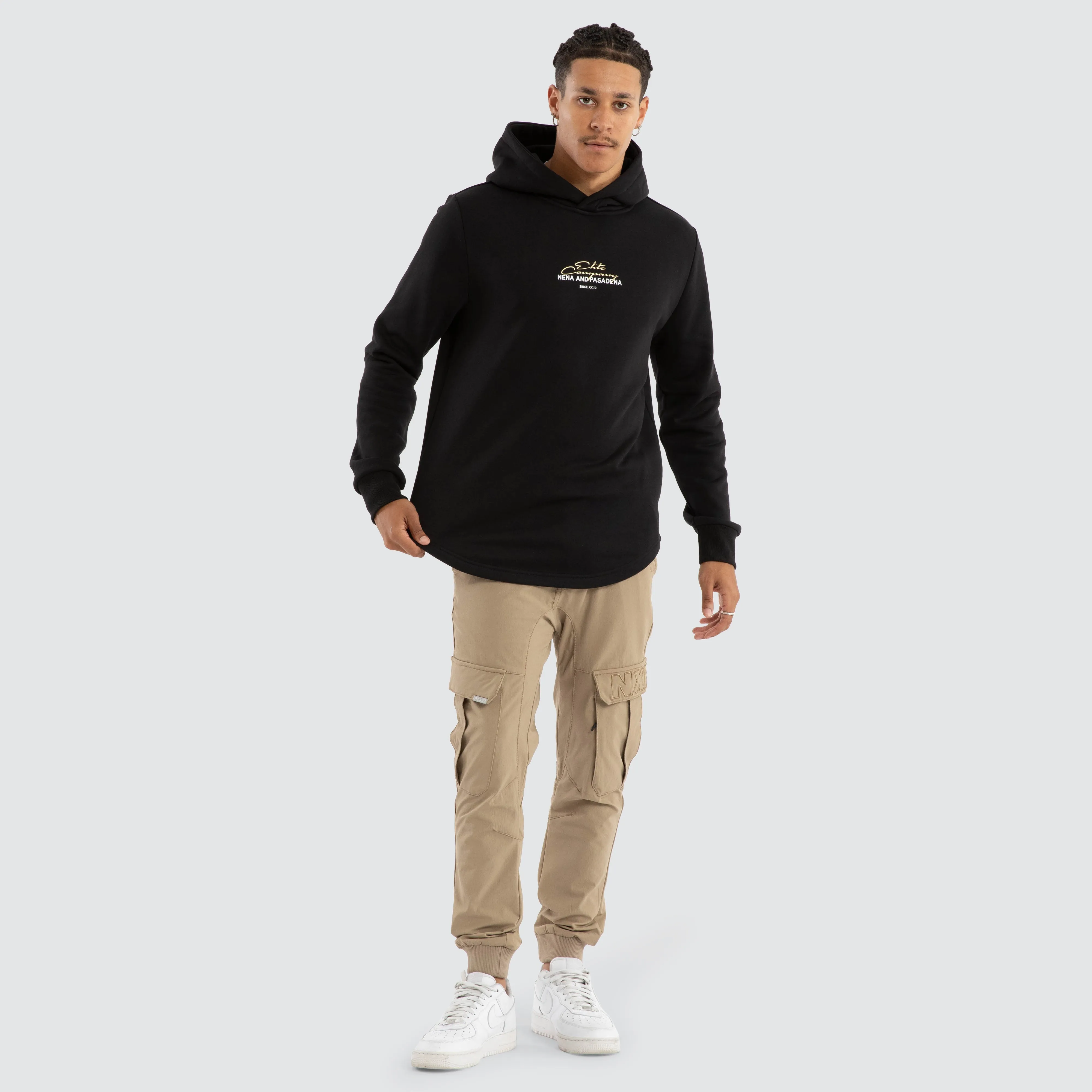 Spine Dual Curved Hoodie Jet Black sold by Nena and Pasadena product image thumbnail 4