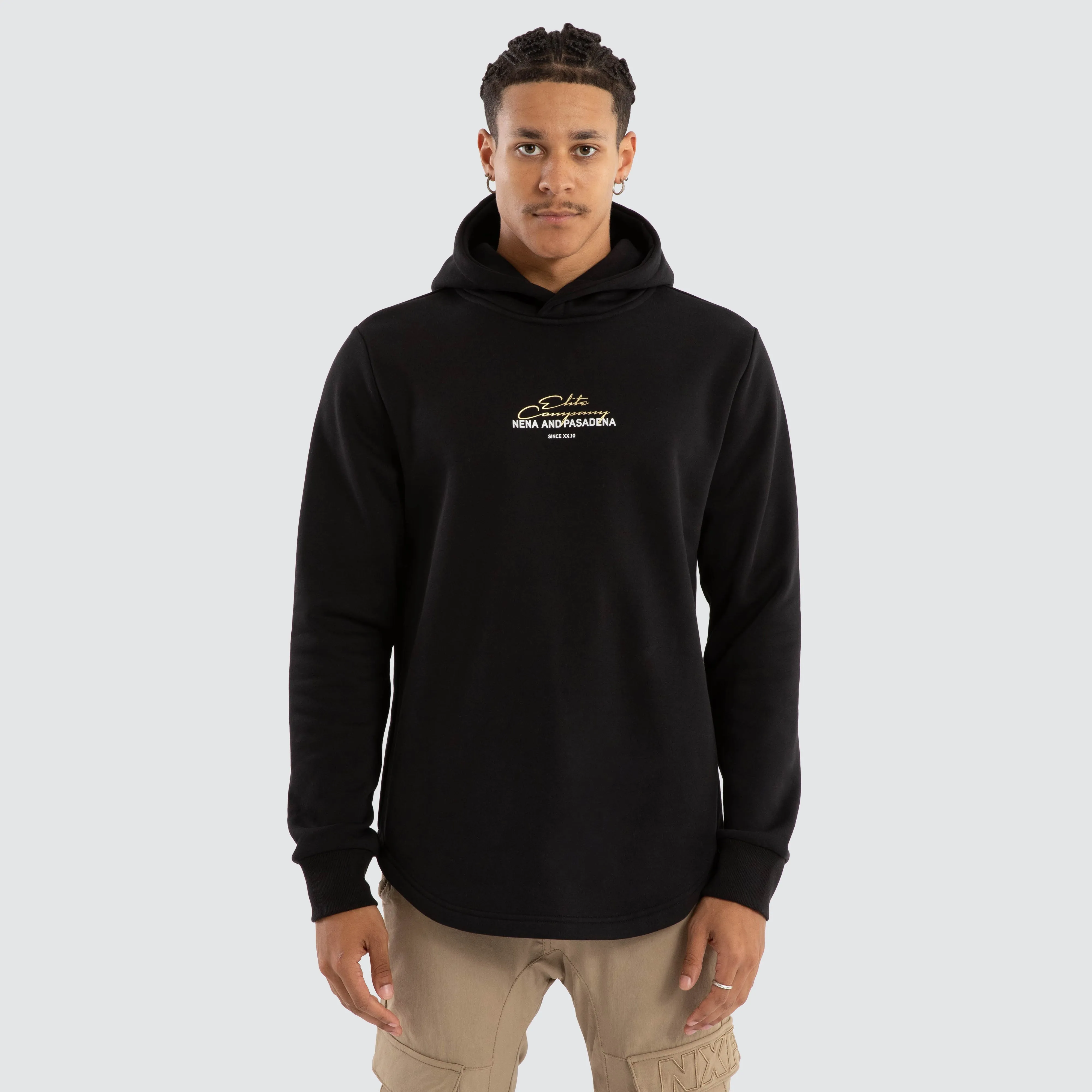 Spine Dual Curved Hoodie Jet Black sold by Nena and Pasadena product image thumbnail 2