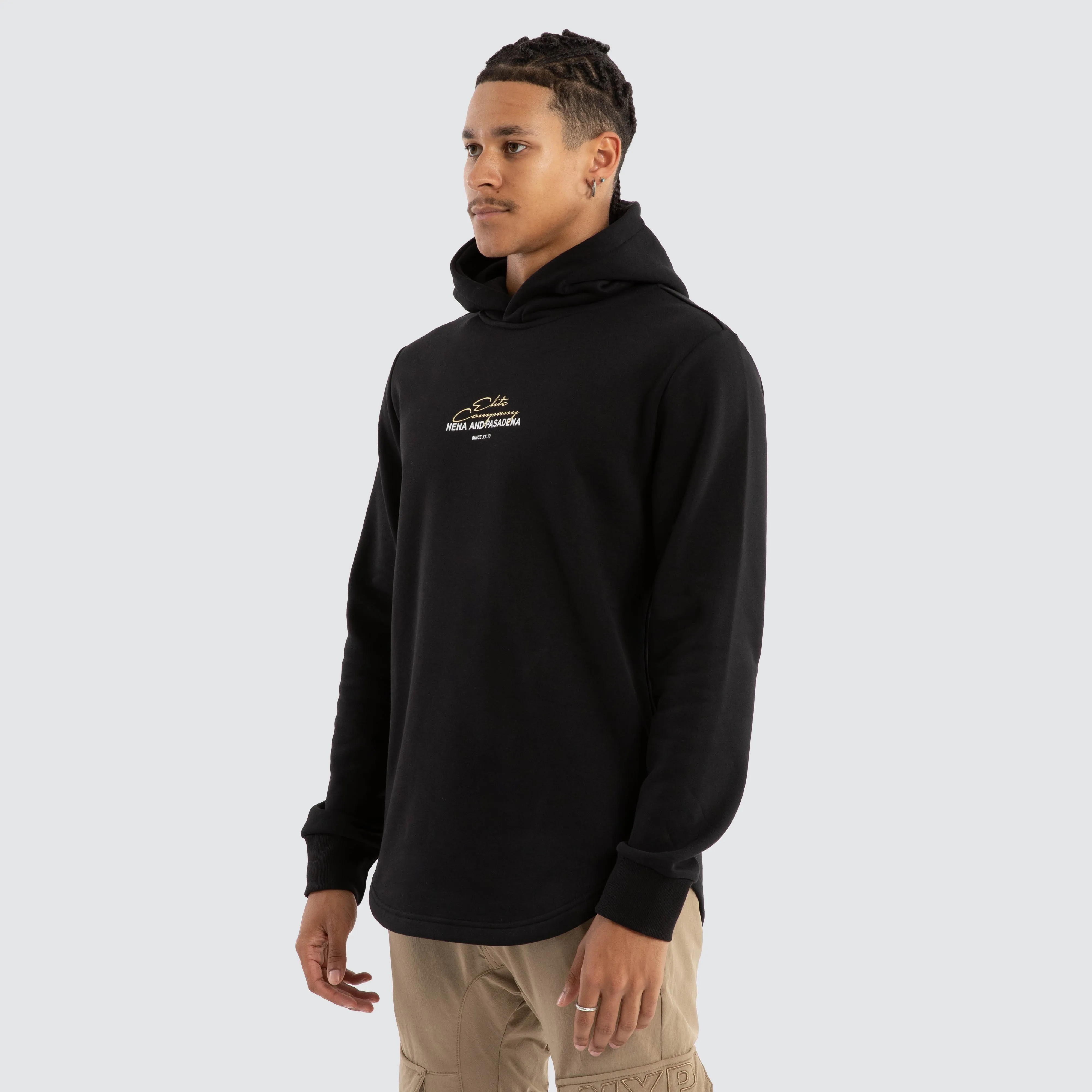 Spine Dual Curved Hoodie Jet Black sold by Nena and Pasadena product image thumbnail 3