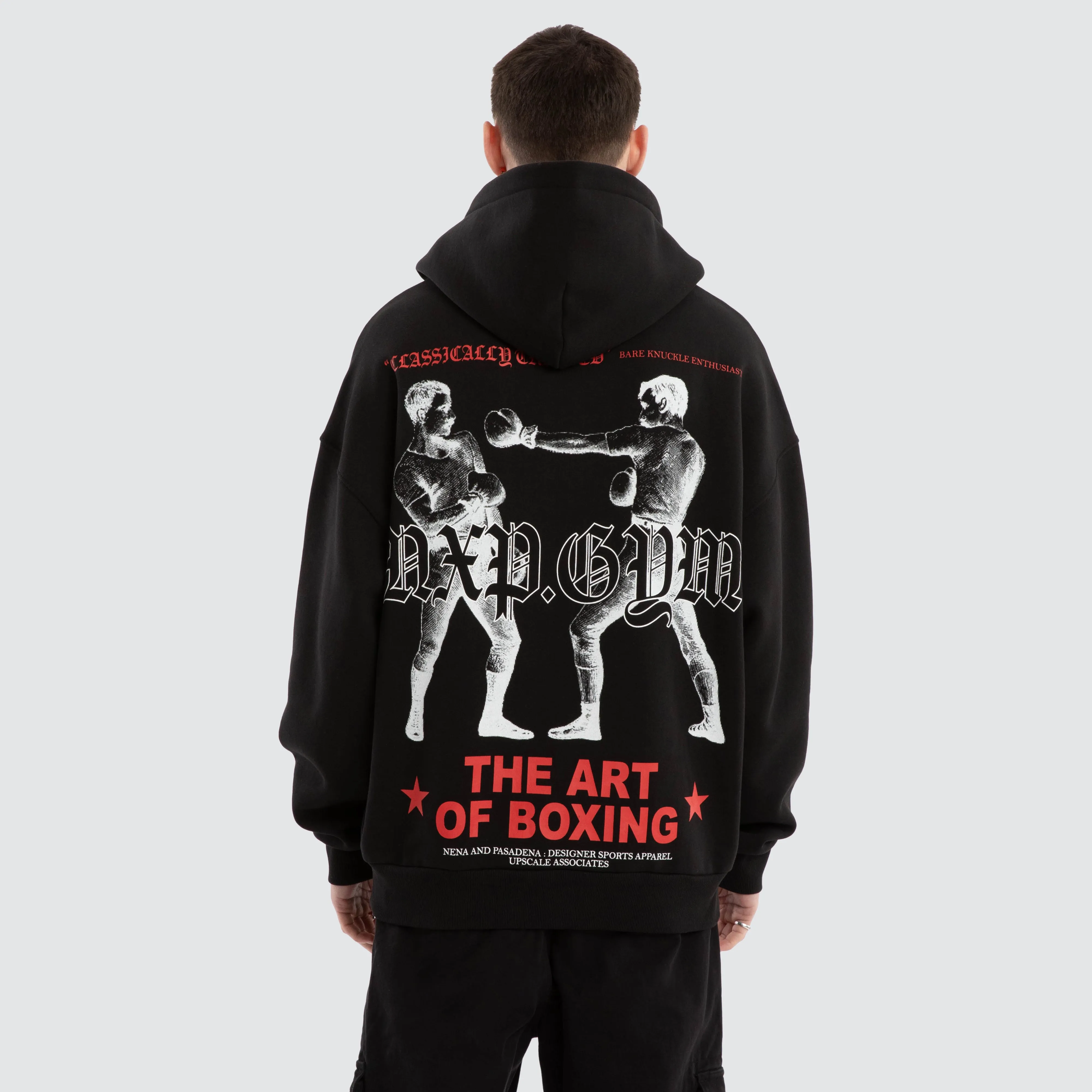 Prone Box Fit Hoodie Jet Black sold by Nena and Pasadena