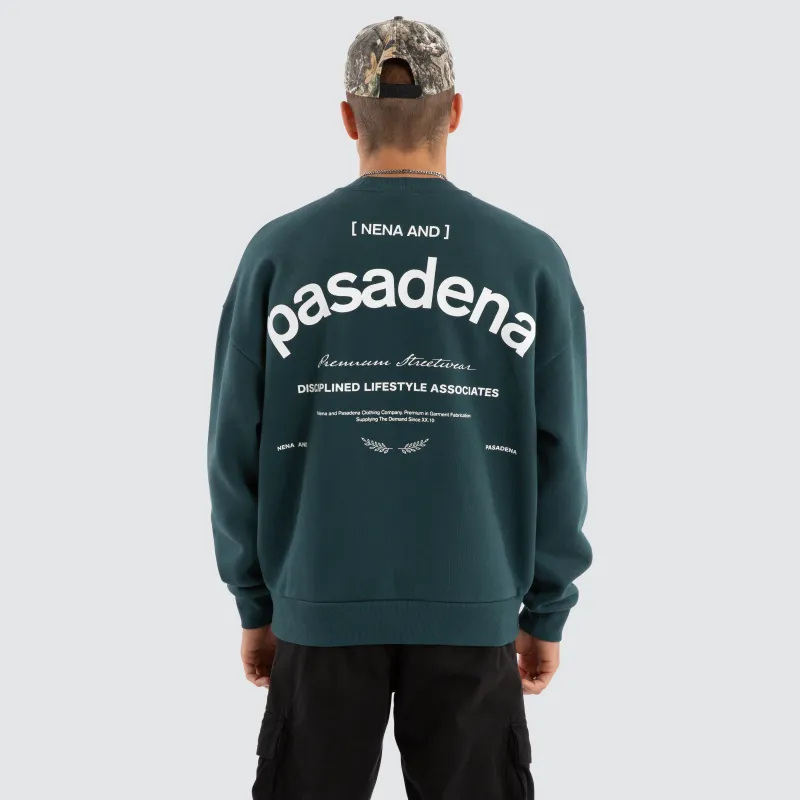 Lectern Box Fit Sweater Sea Moss made by Nena and Pasadena