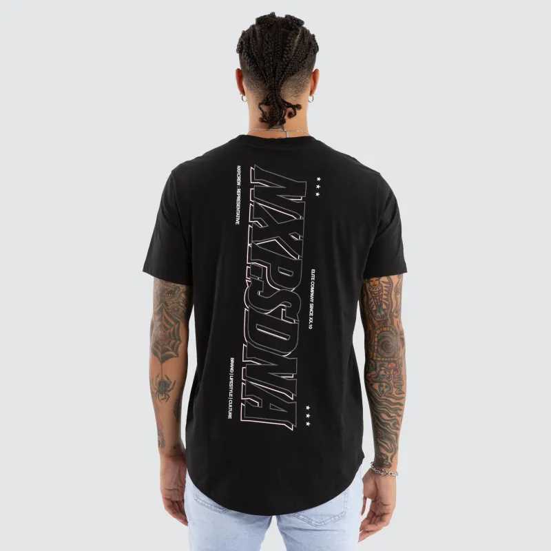 Burns Dual Curved Tee Jet Black sold by Nena and Pasadena