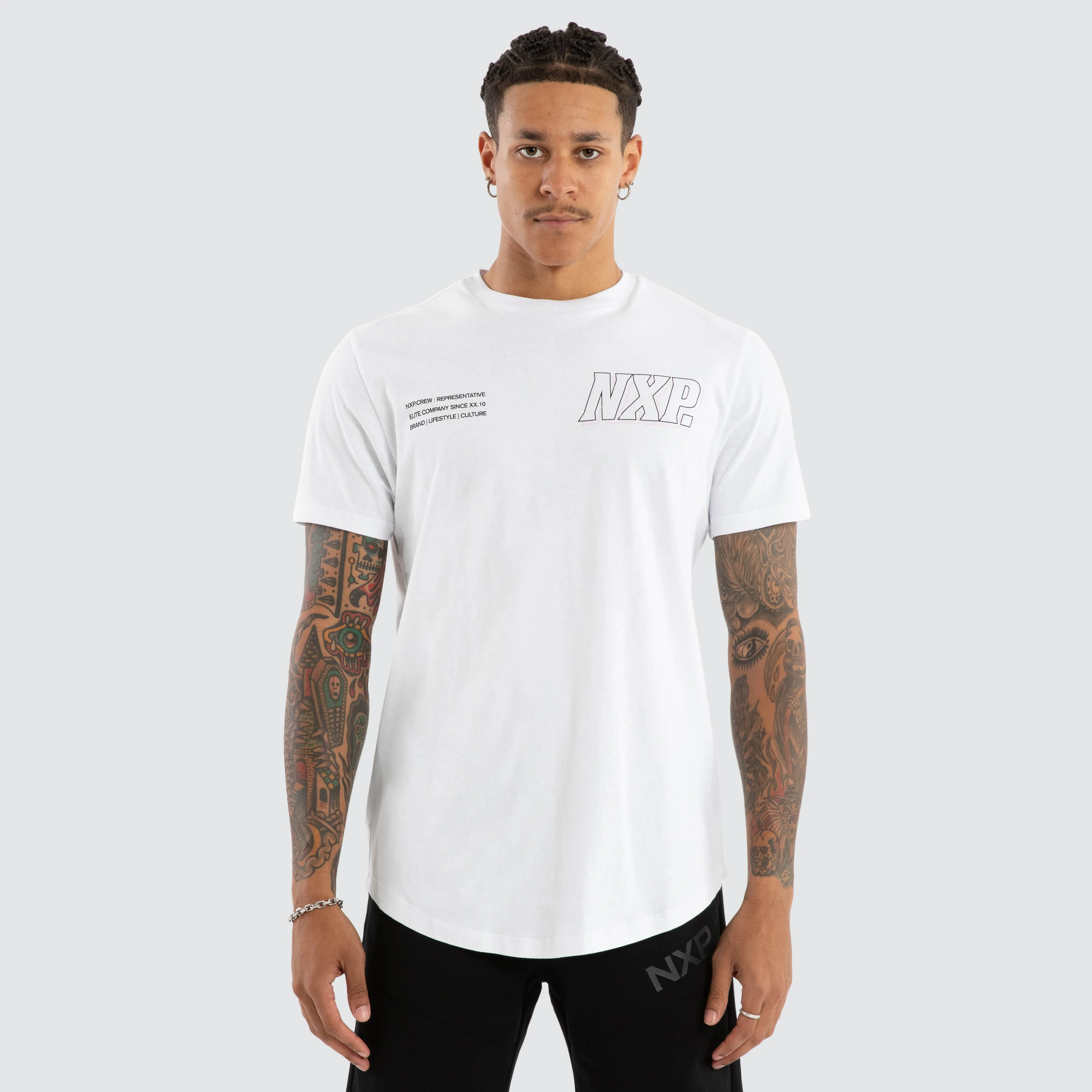 Burns Dual Curved Tee Optical White sold by Nena and Pasadena product image thumbnail 2