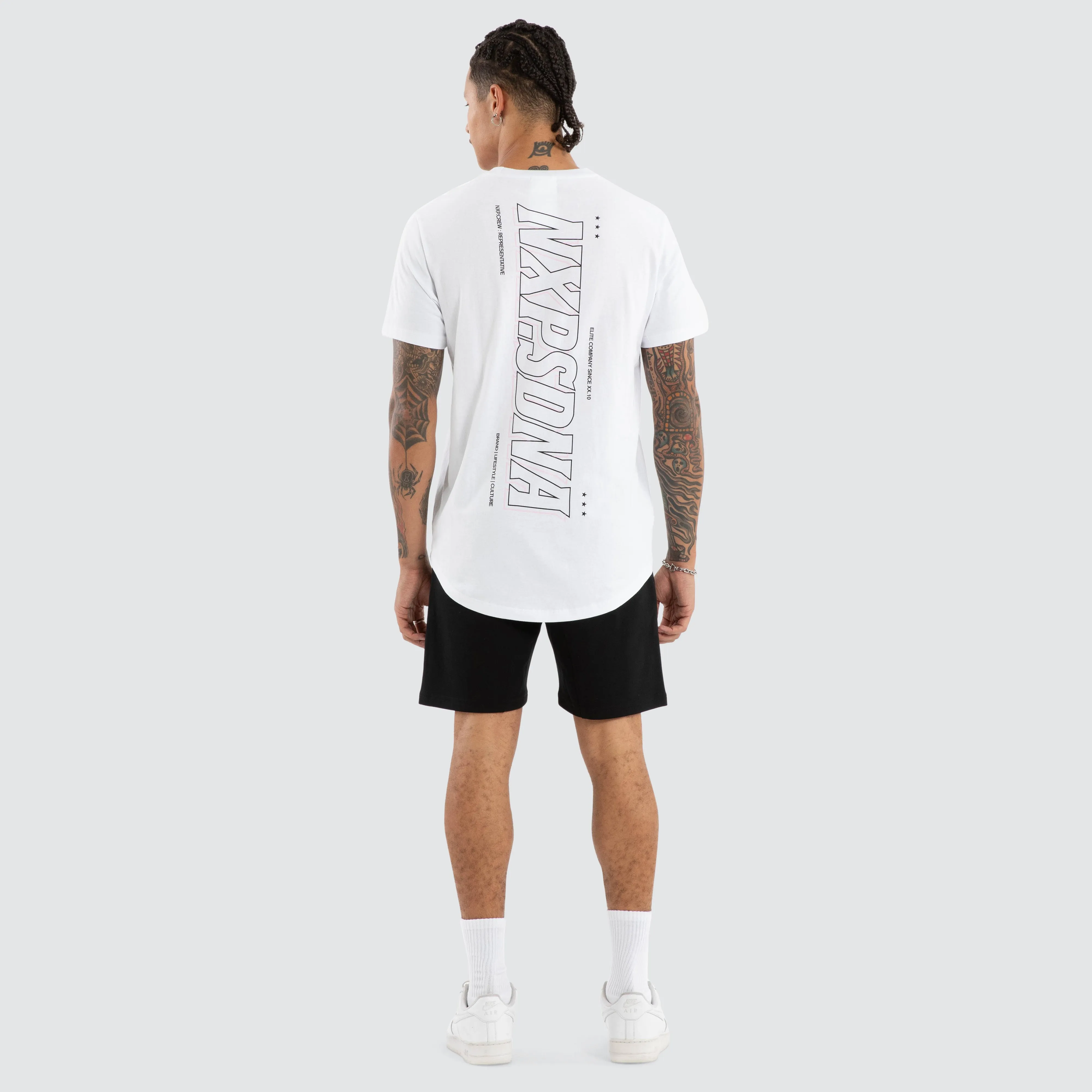 Burns Dual Curved Tee Optical White sold by Nena and Pasadena product image thumbnail 5