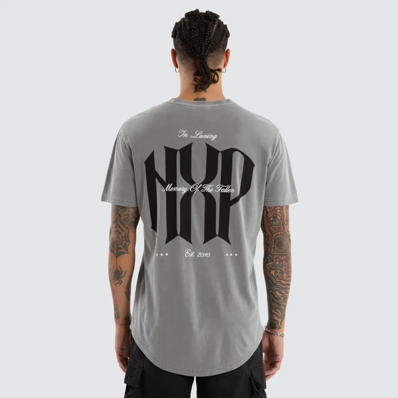 Rush Dual Curved Tee Pigment Frost Grey sold by Nena and Pasadena