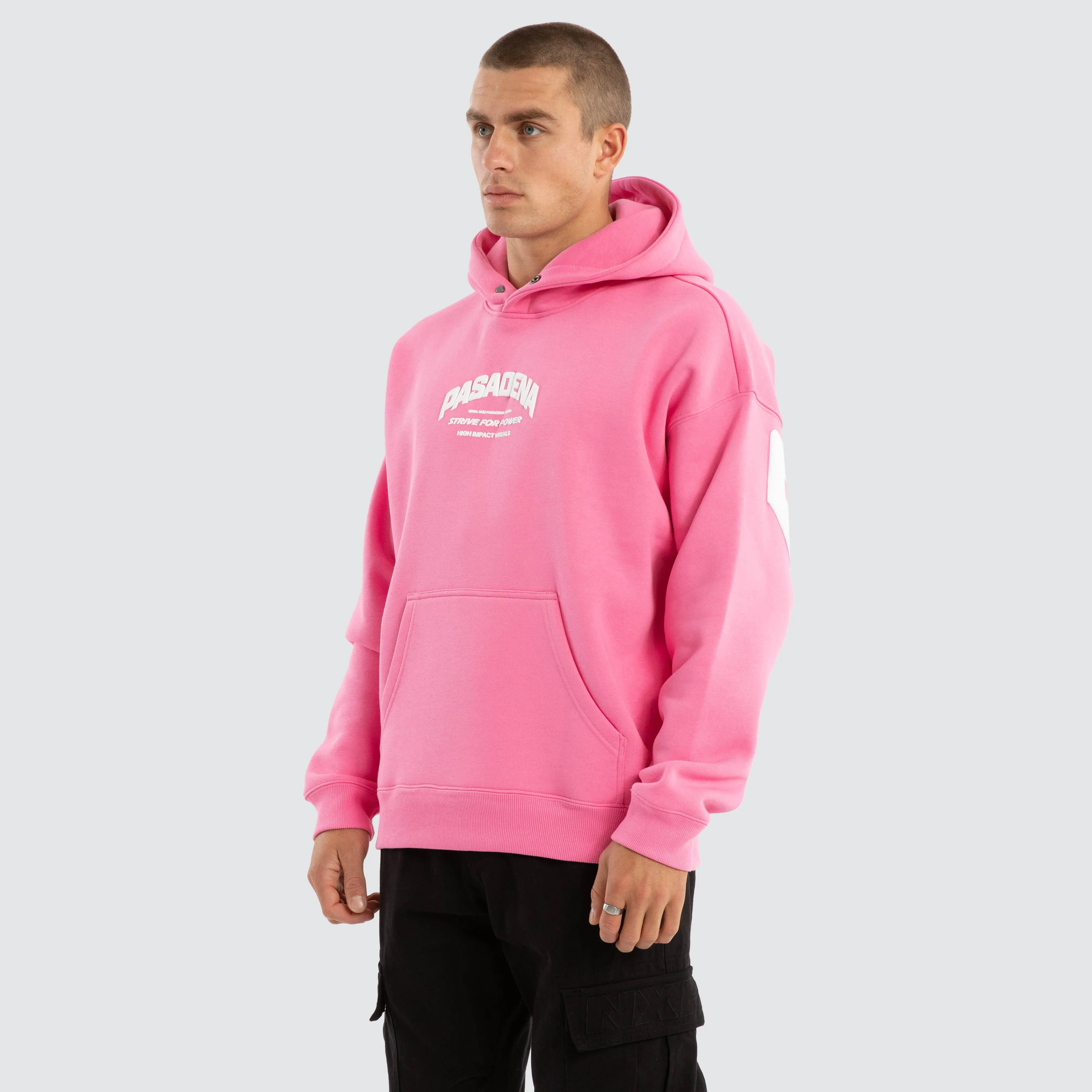 Strive Box Fit Hoodie Pink sold by Nena and Pasadena product image thumbnail 4