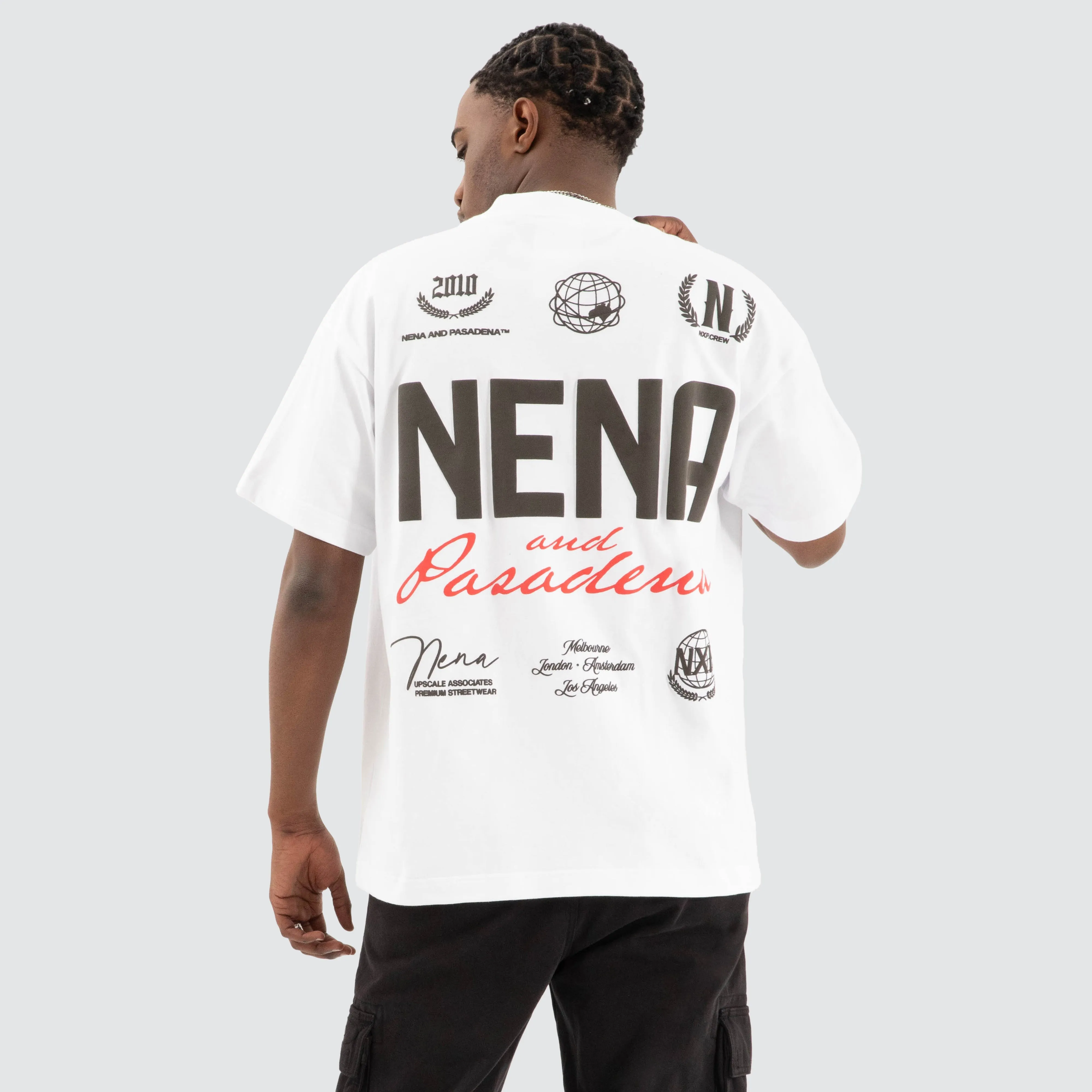 Global Raptor Tee Optical White sold by Nena and Pasadena