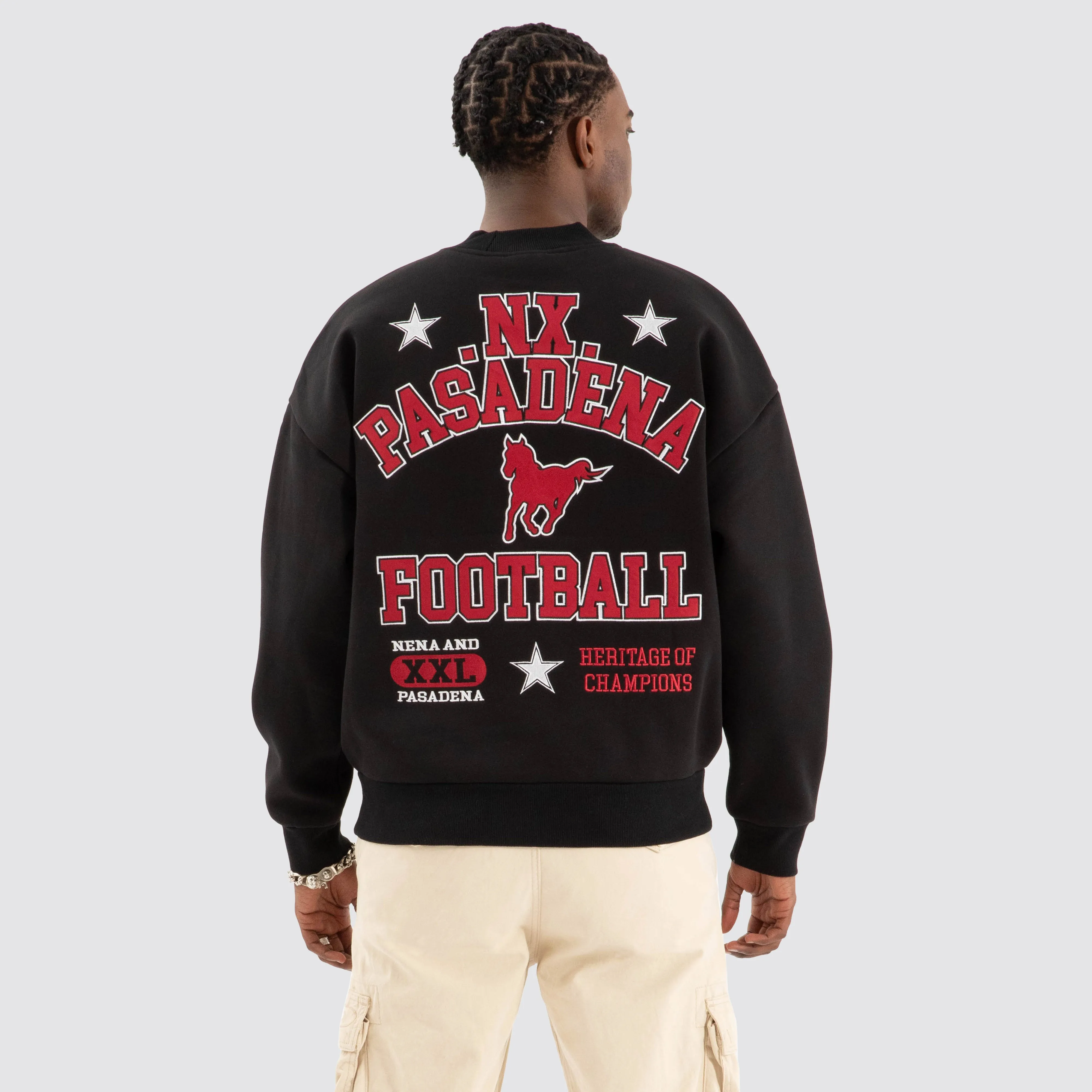 Knight Box Fit Sweater Jet black sold by Nena and Pasadena