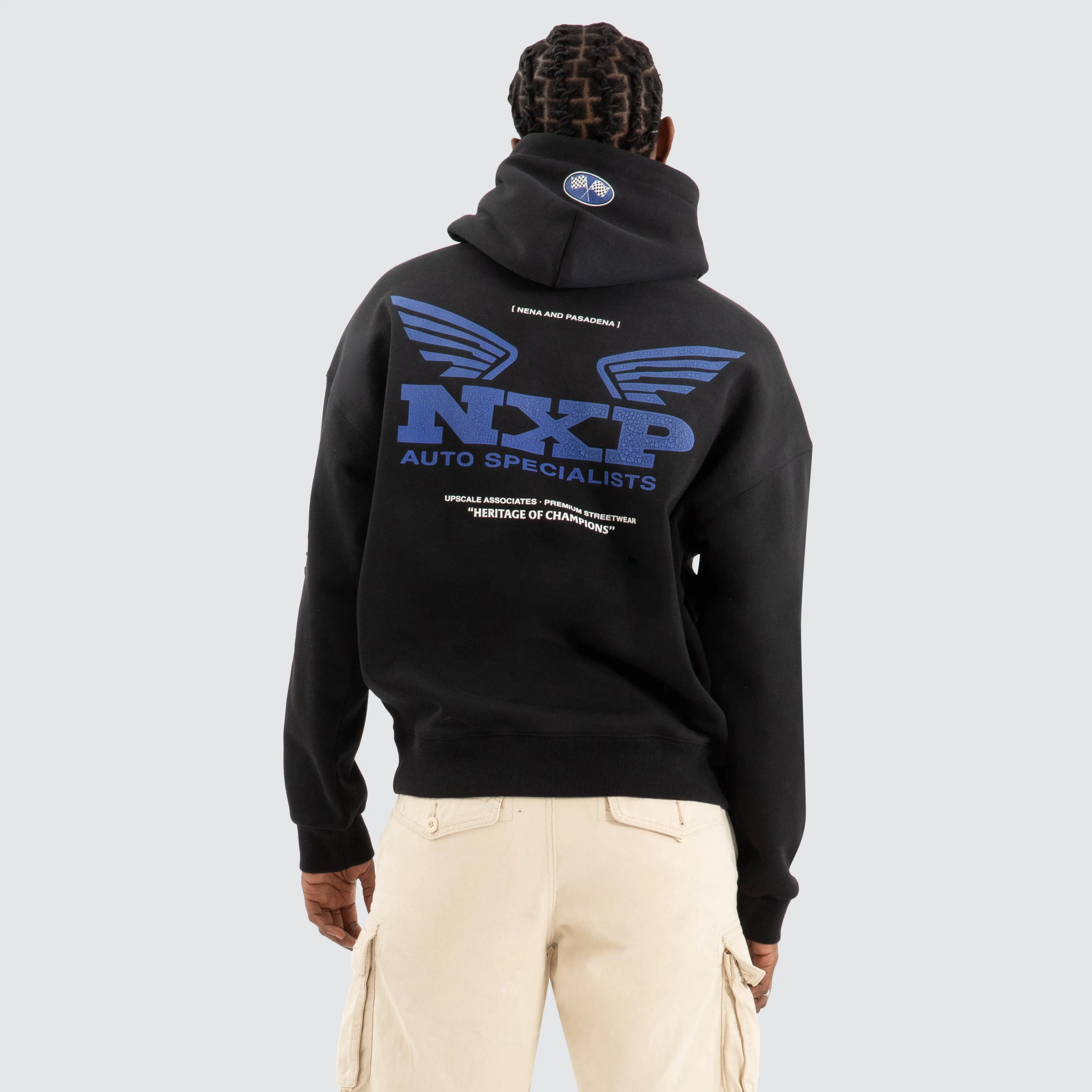 Rogue Box Fit Hoodie Jet Black sold by Nena and Pasadena