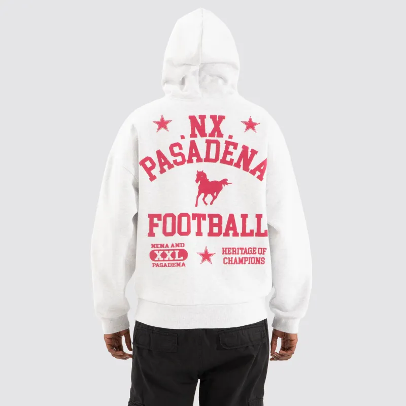 Knight Box Fit Hoodie Snow Marle Grey sold by Nena and Pasadena