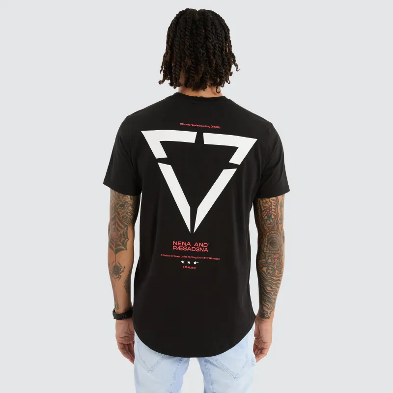 Vector Dual Curved Tee Jet Black sold by Nena and Pasadena