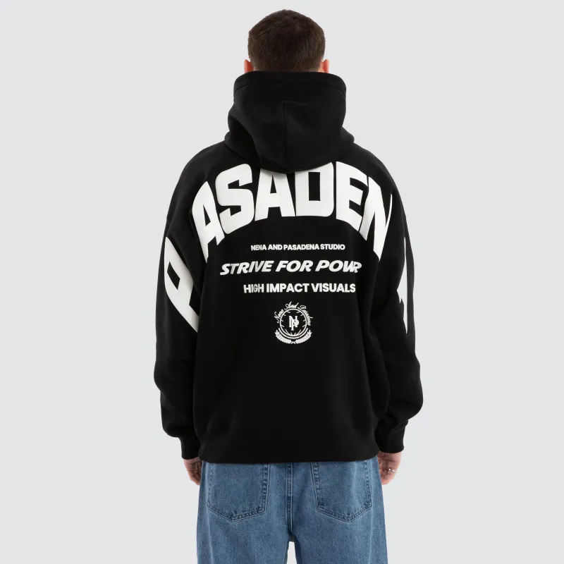 Strive Box Fit Hoodie Jet Black sold by Nena and Pasadena