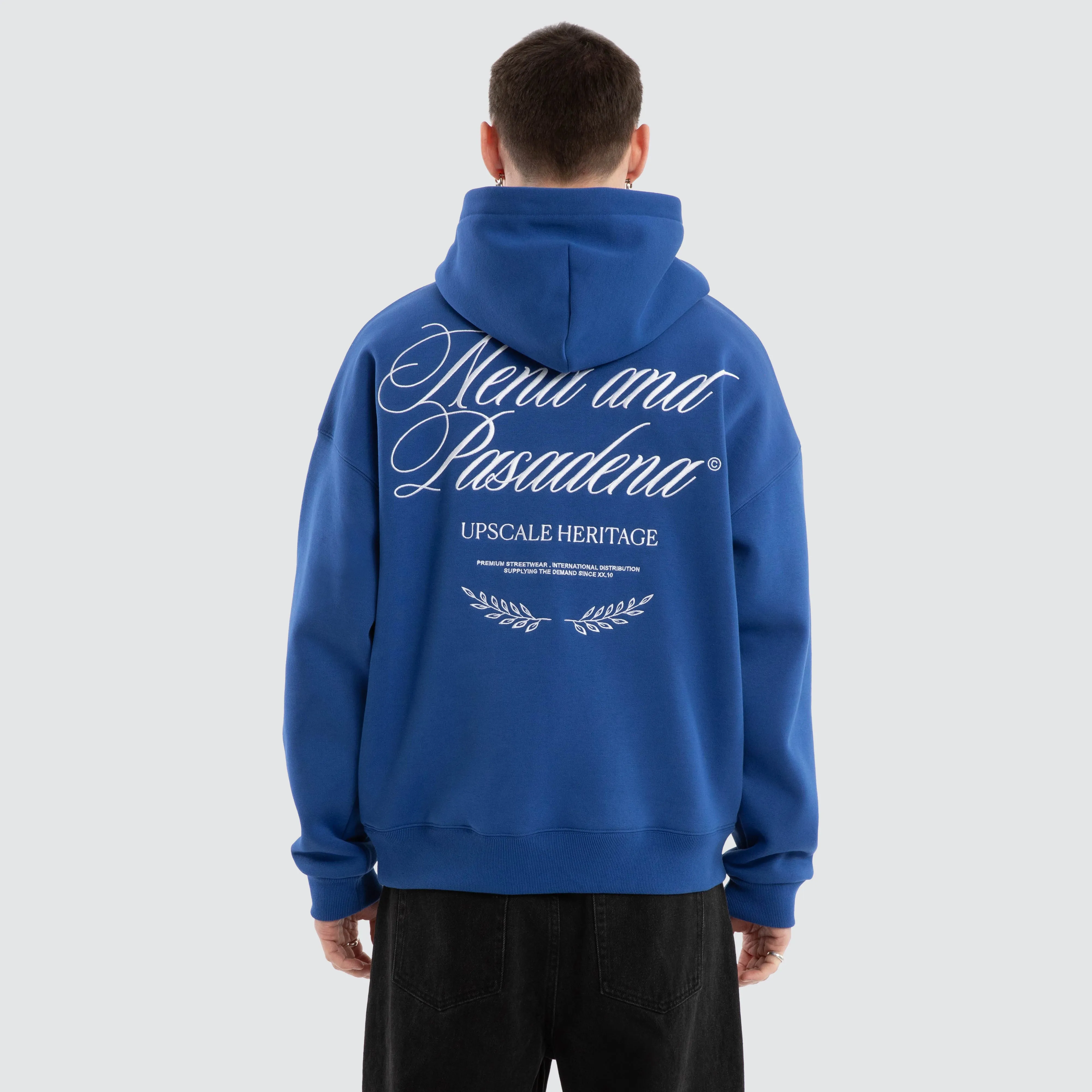 Etiquette Box Fit Hoodie Cobalt Blue sold by Nena and Pasadena product image thumbnail 4