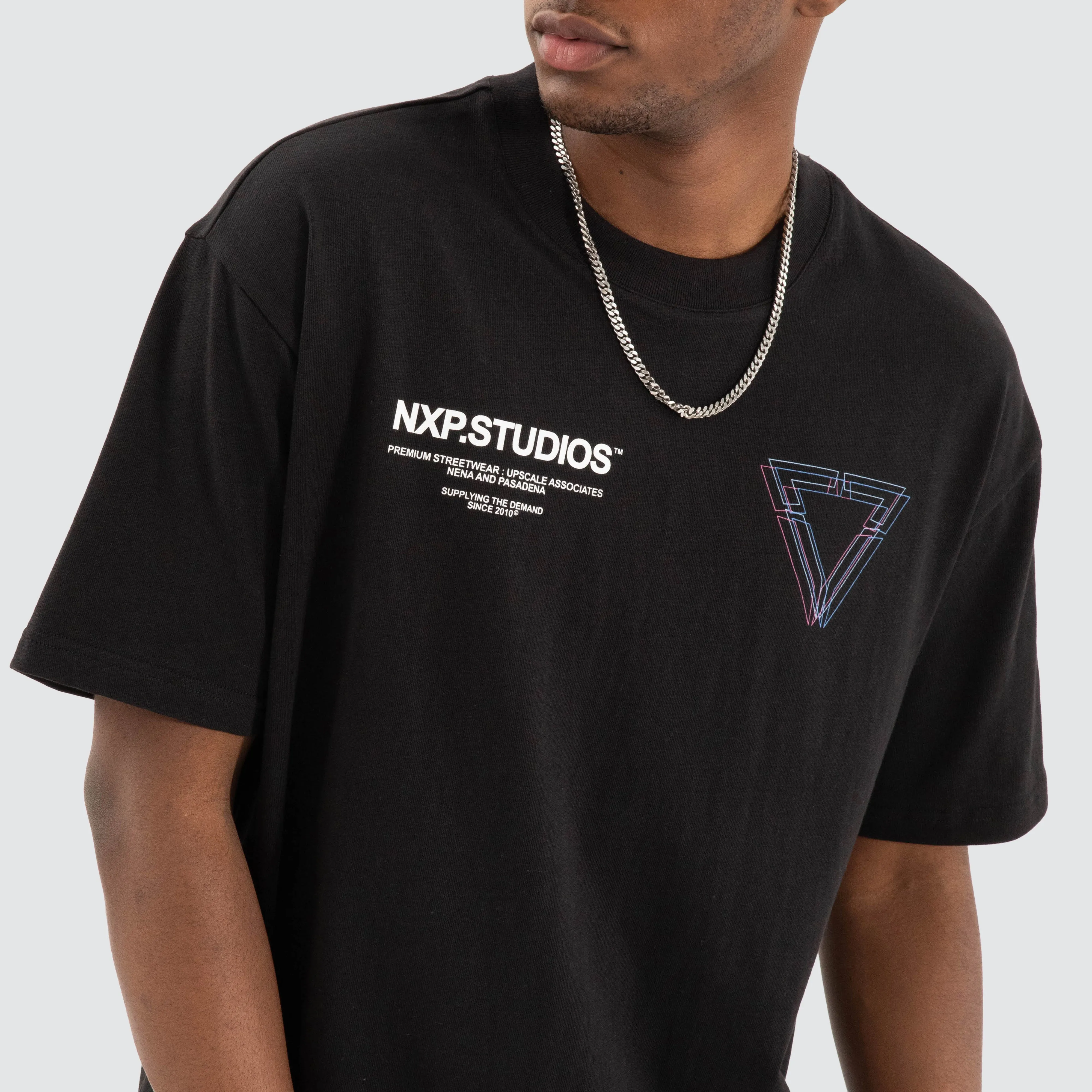 Dagger Box Fit Tee Jet Black sold by Nena and Pasadena product image thumbnail 5