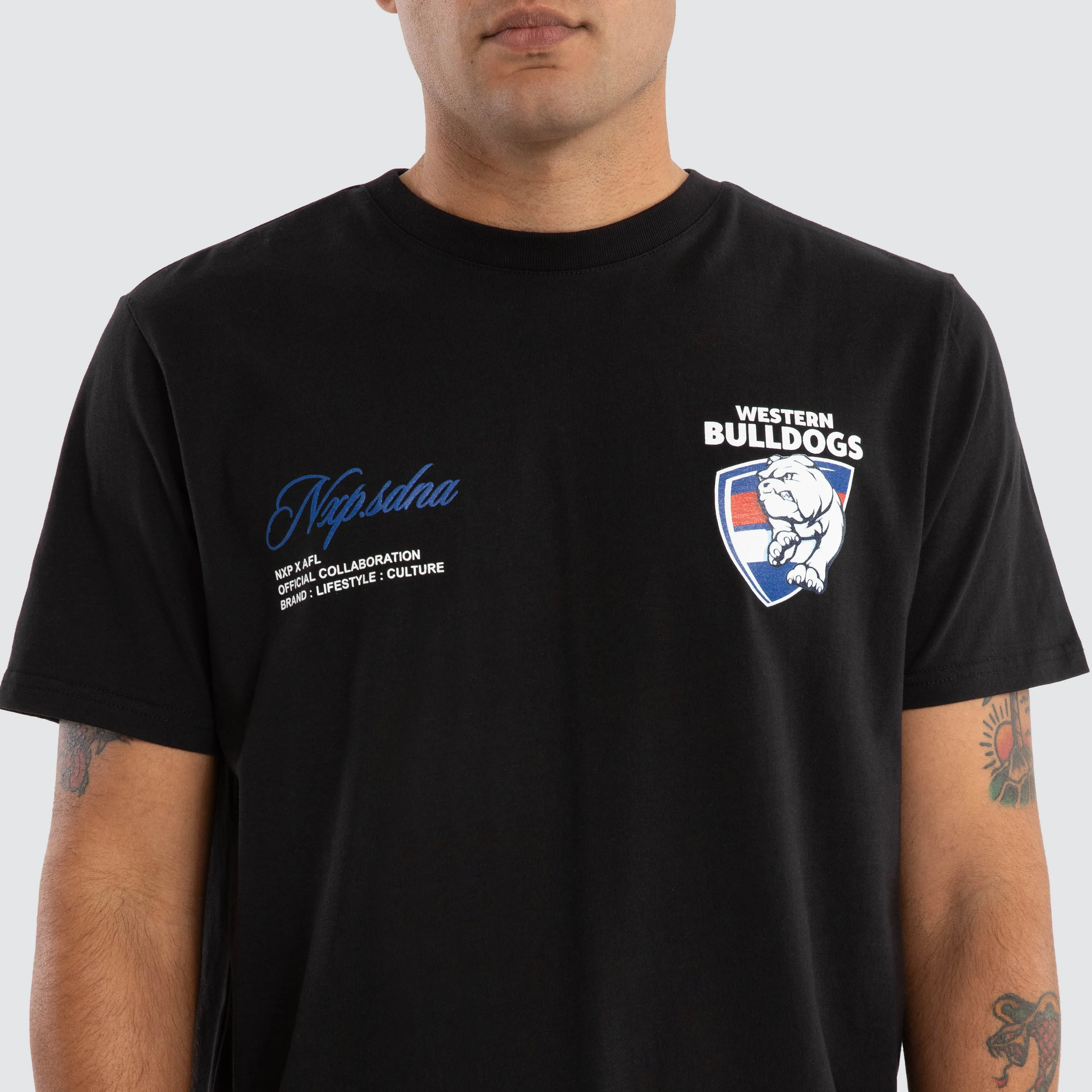 Western Bulldogs AFL Prime Tee Jet Black sold by Nena and Pasadena product image thumbnail 3