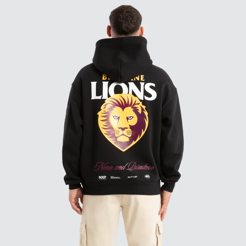 Brisbane Lions AFL Season Hoodie Jet Black sold by Nena and Pasadena