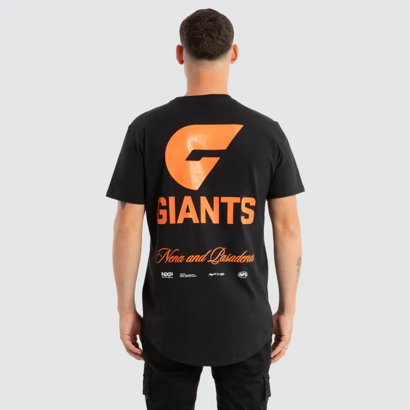 GWS Giants AFL Prime Tee Jet Black sold by Nena and Pasadena