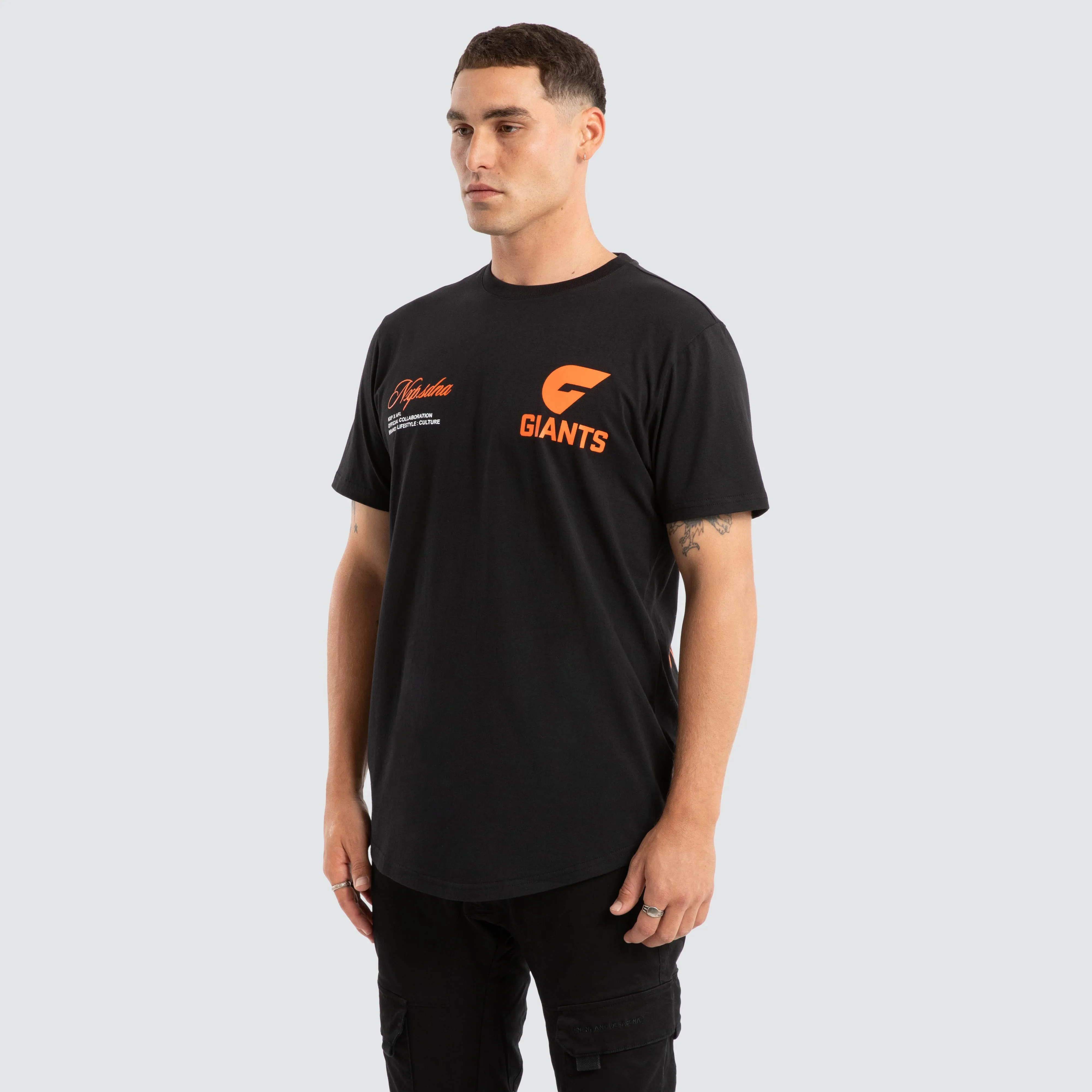 GWS Giants AFL Prime Tee Jet Black sold by Nena and Pasadena product image thumbnail 4