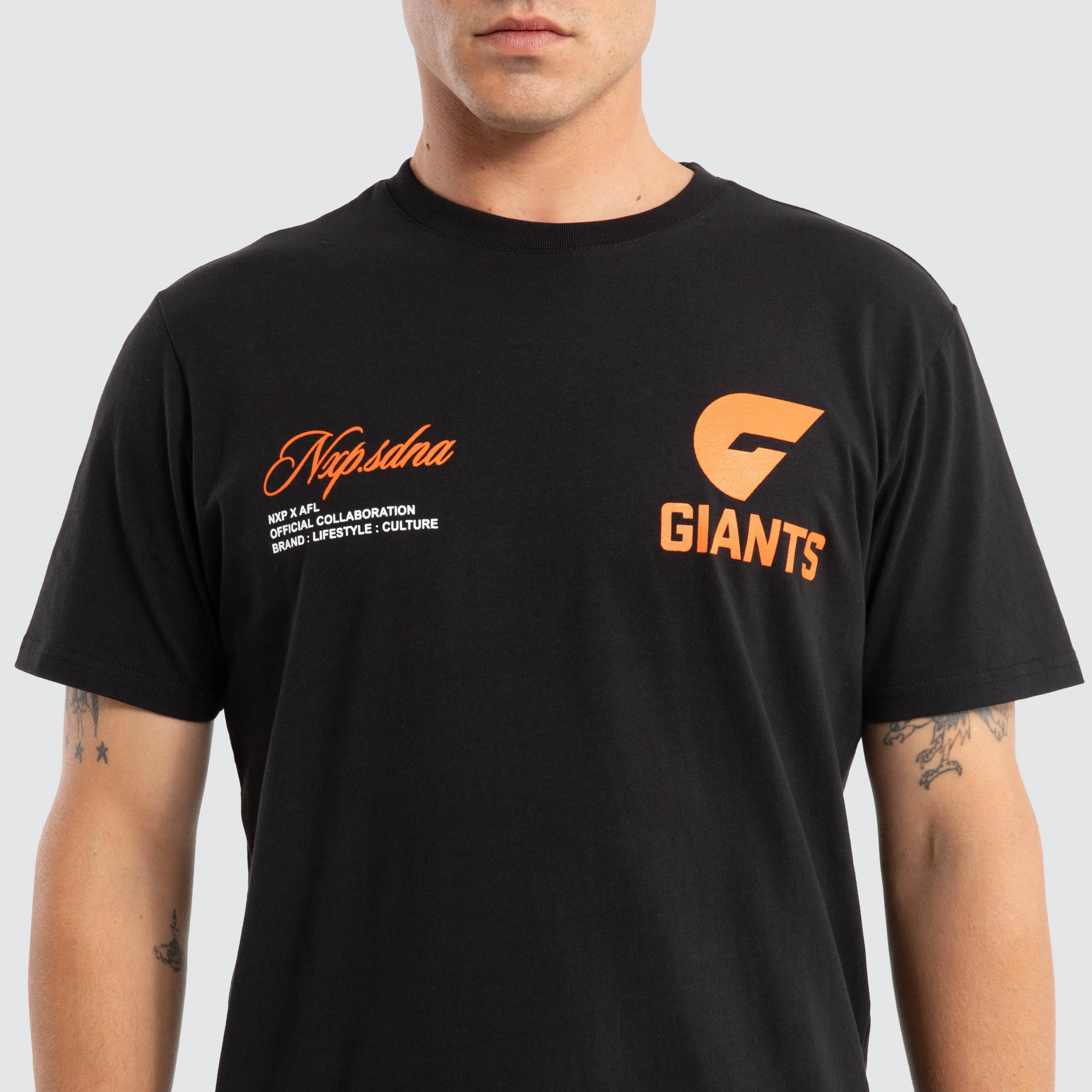 GWS Giants AFL Prime Tee Jet Black sold by Nena and Pasadena product image thumbnail 3
