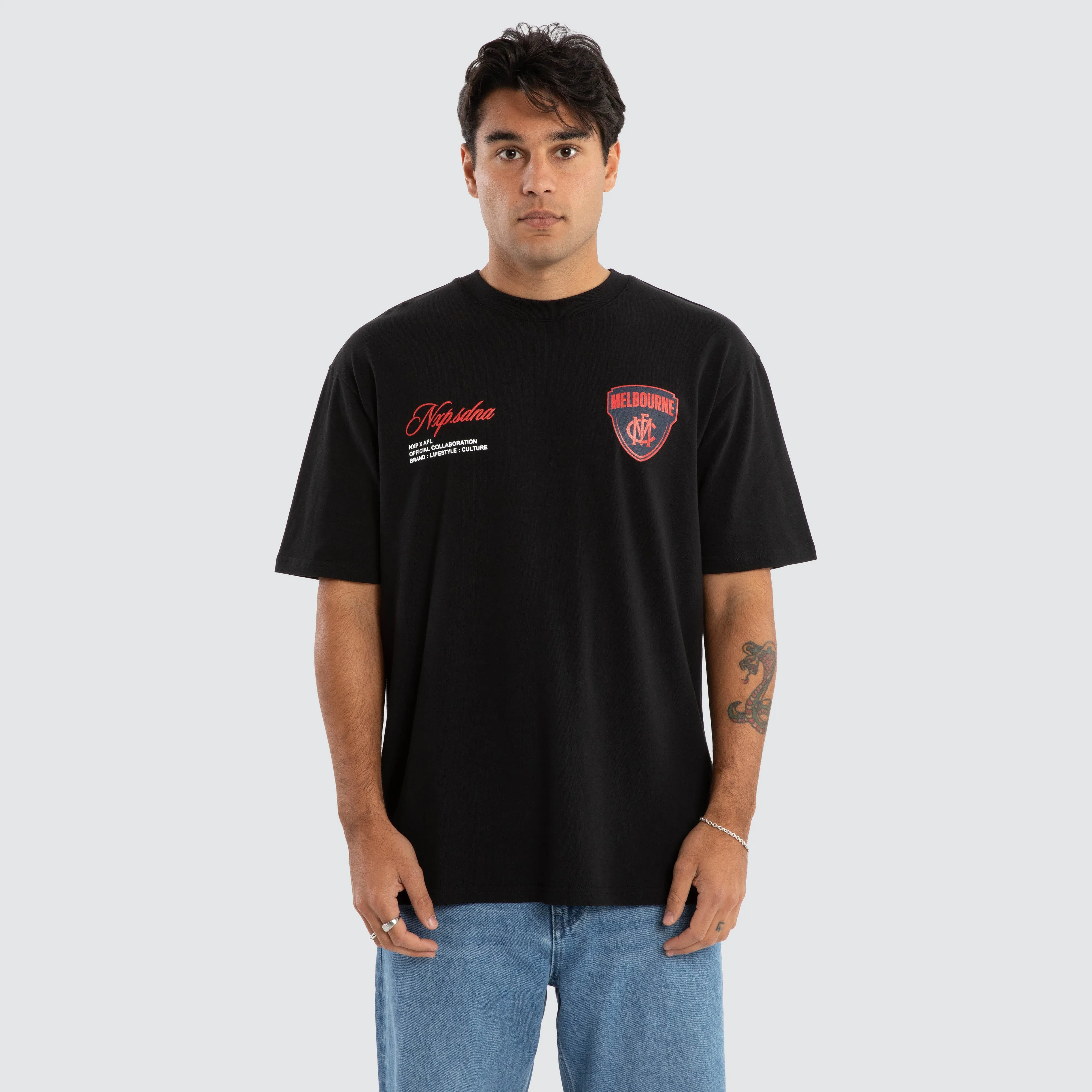 Melbourne Demons AFL Season Tee Jet Black sold by Nena and Pasadena product image thumbnail 2