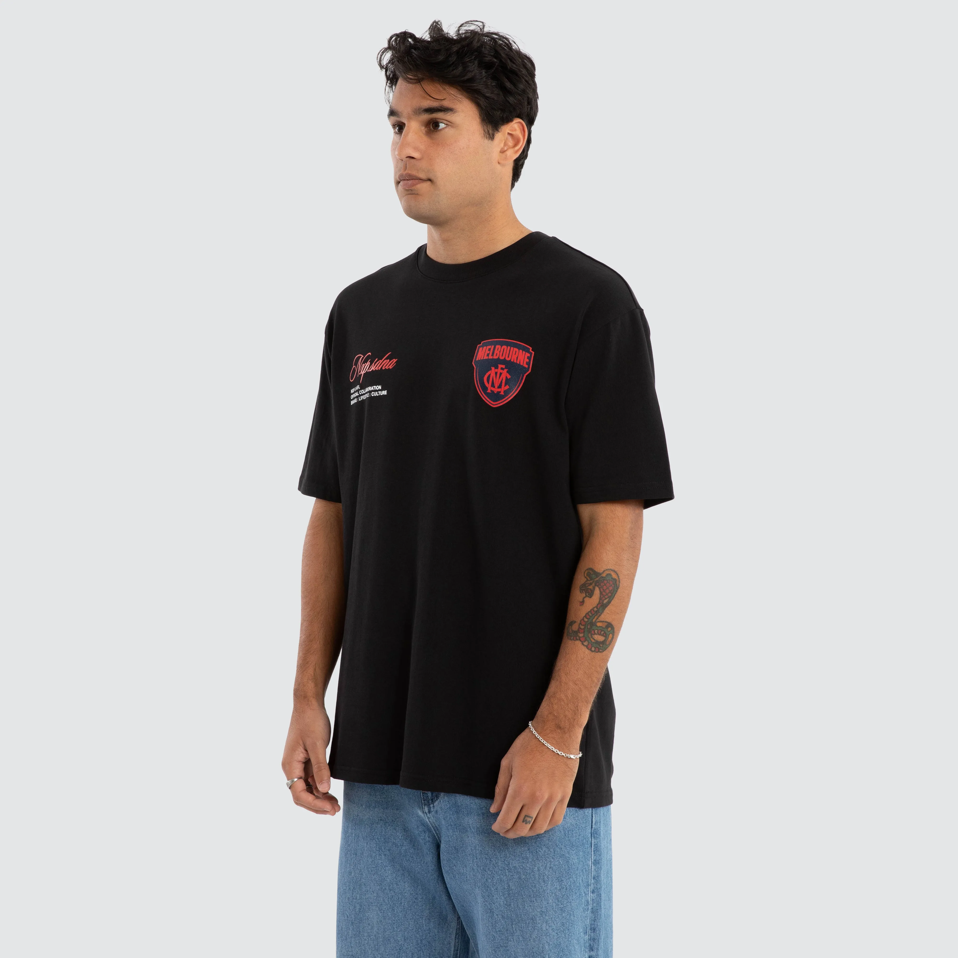 Melbourne Demons AFL Season Tee Jet Black sold by Nena and Pasadena product image thumbnail 4