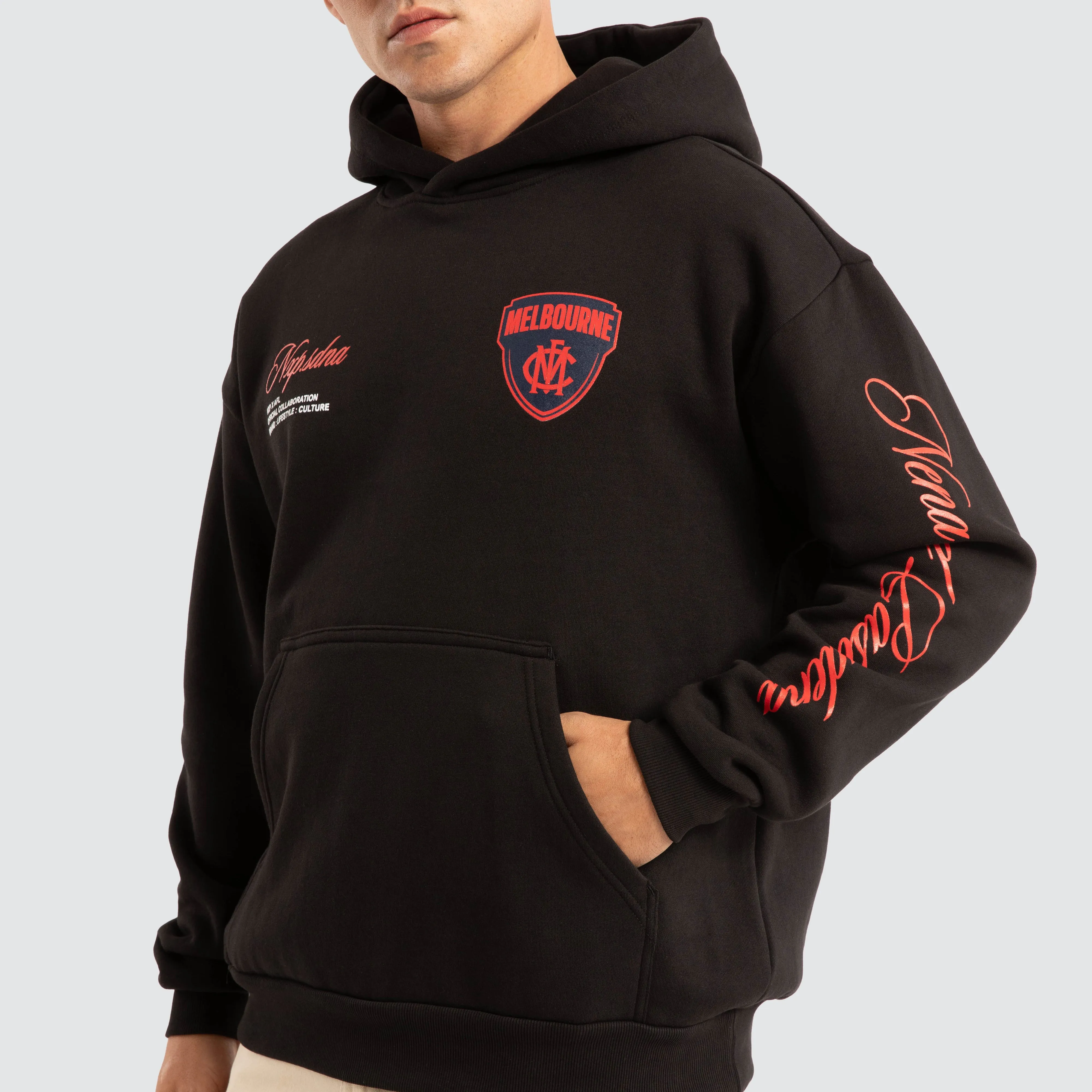 Melbourne Demons AFL Season Hoodie Jet Black sold by Nena and Pasadena product image thumbnail 3