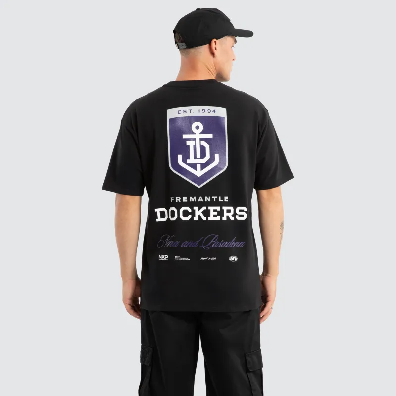 Fremantle Dockers AFL Season Tee Jet Black sold by Nena and Pasadena
