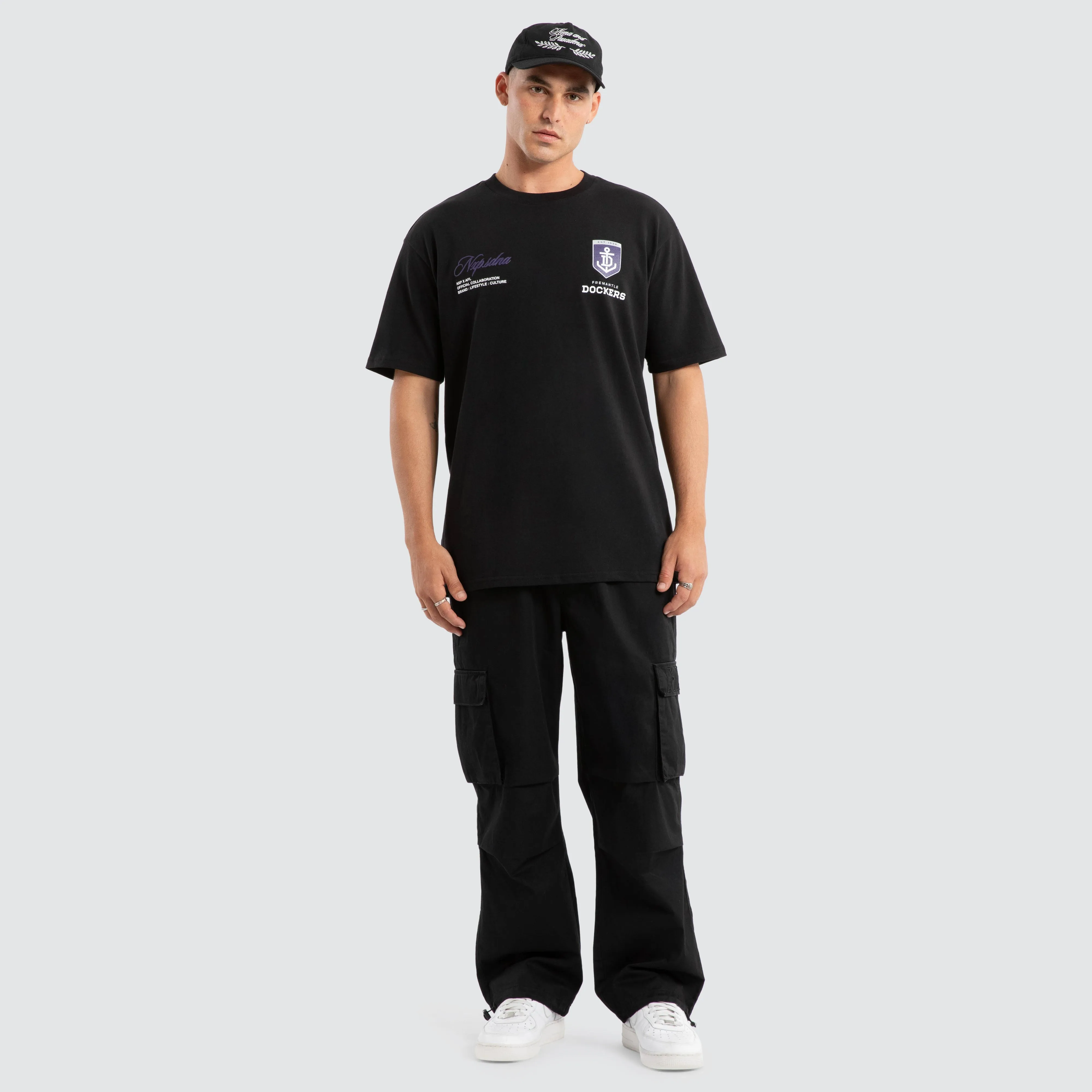 Fremantle Dockers AFL Season Tee Jet Black sold by Nena and Pasadena product image thumbnail 5