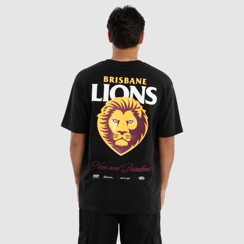 Brisbane Lions AFL Season Tee Jet Black sold by Nena and Pasadena