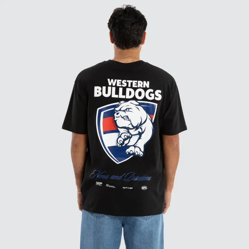 Western Bulldogs AFL Season Tee Jet Black sold by Nena and Pasadena