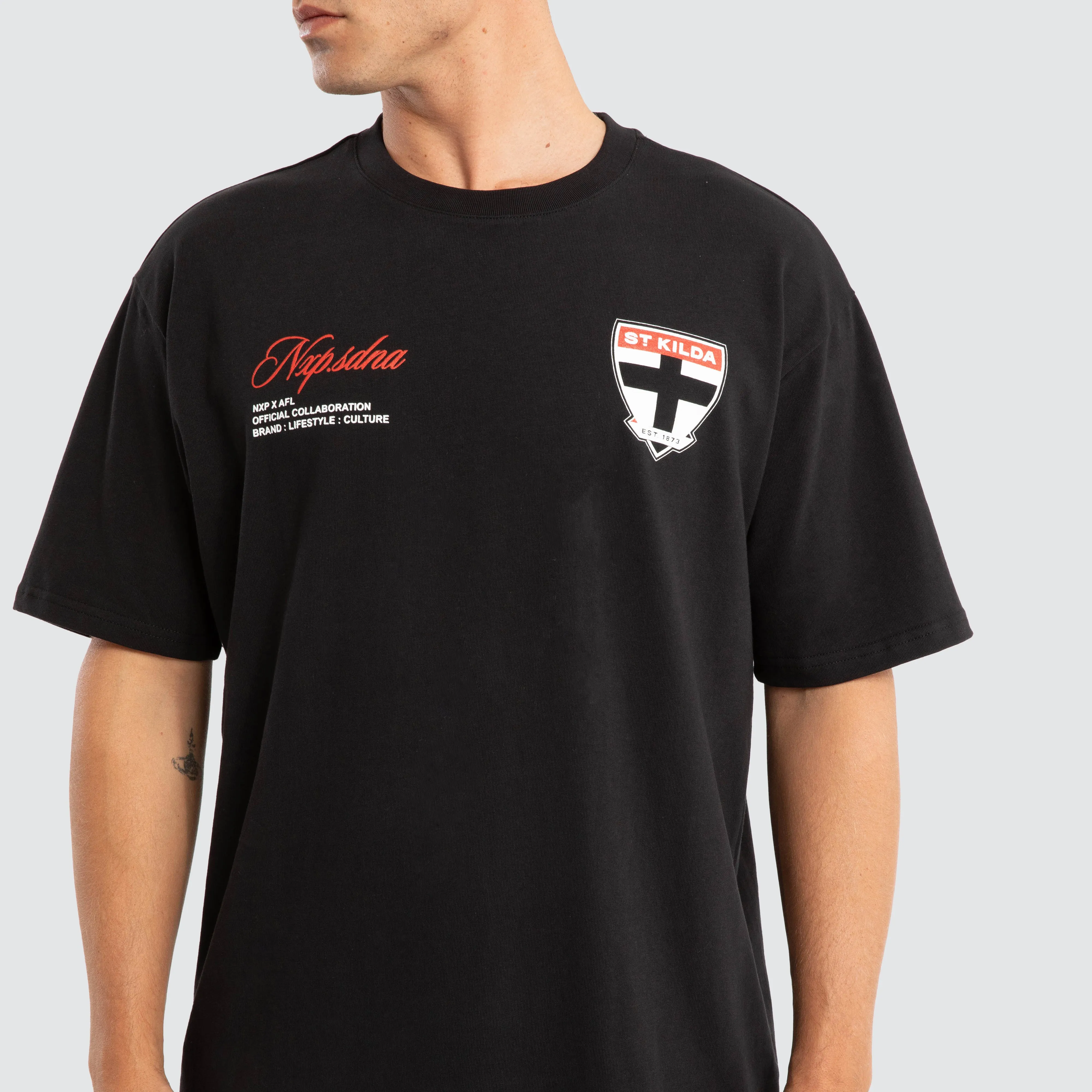 St Kilda Saints AFL Season Tee Jet Black sold by Nena and Pasadena product image thumbnail 3