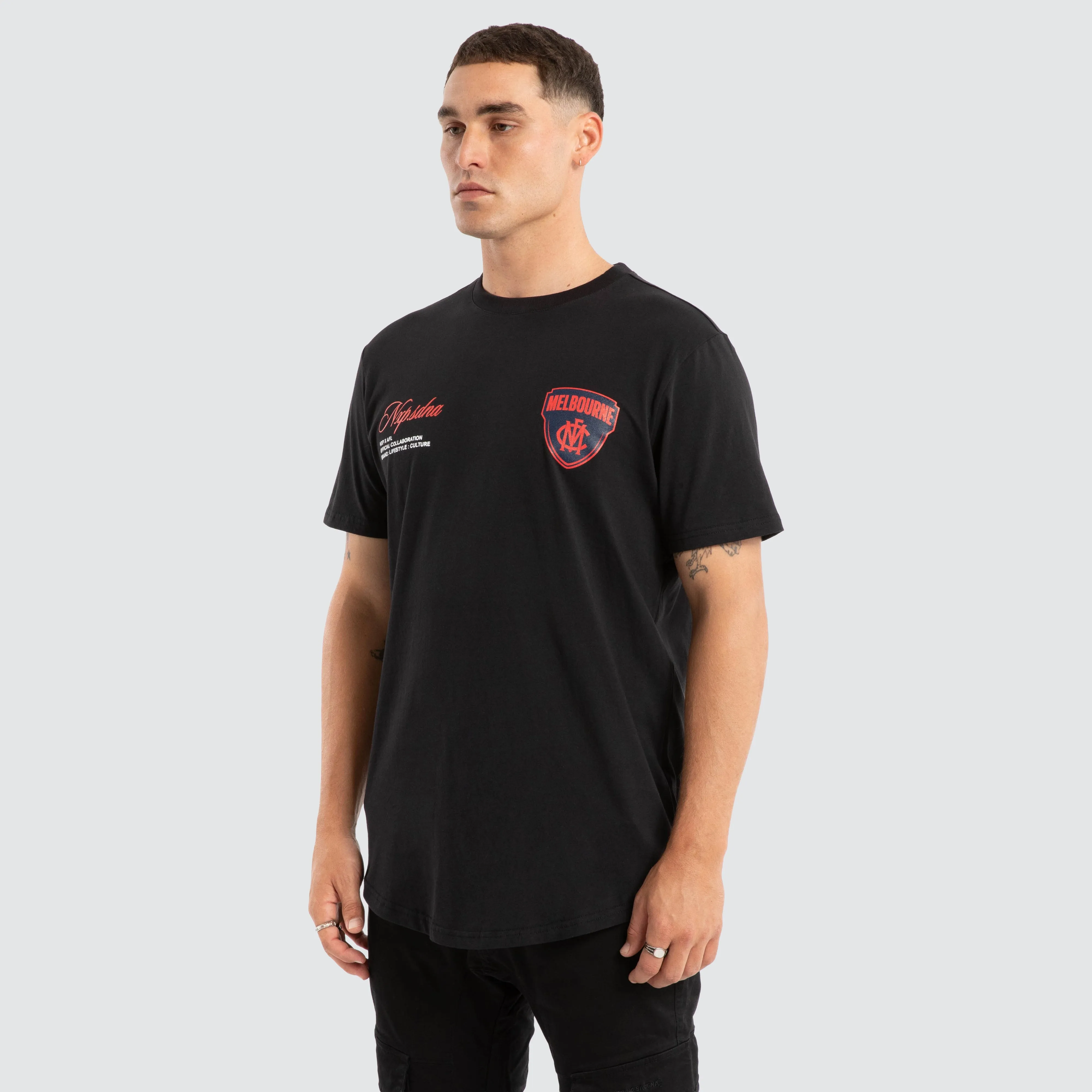 Melbourne Demons AFL Prime Tee Jet Black sold by Nena and Pasadena product image thumbnail 4