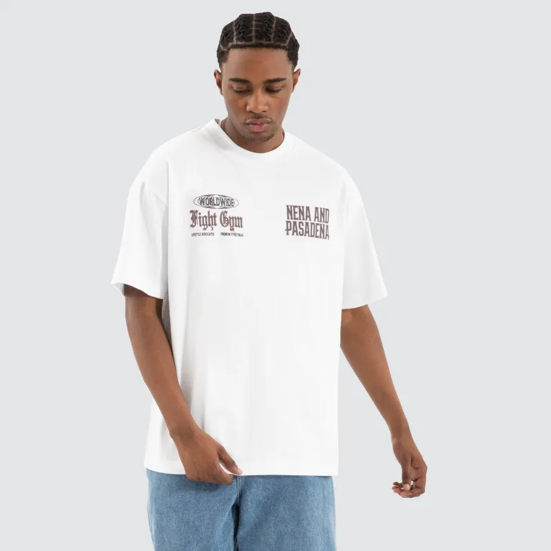 Rattle Raptor Tee Optical White sold by Nena and Pasadena