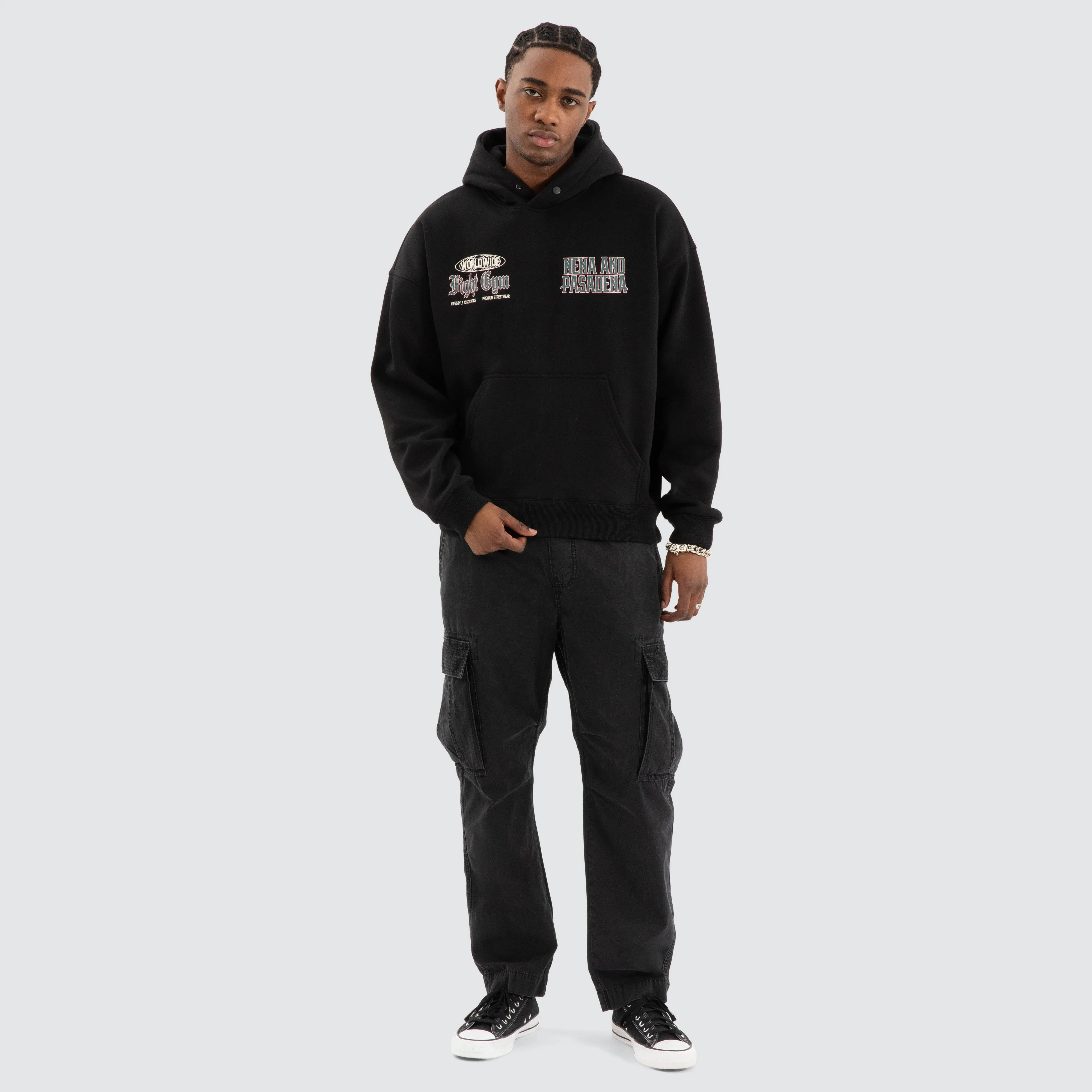 Battle Box Fit Hoodie Jet black sold by Nena and Pasadena product image thumbnail 2