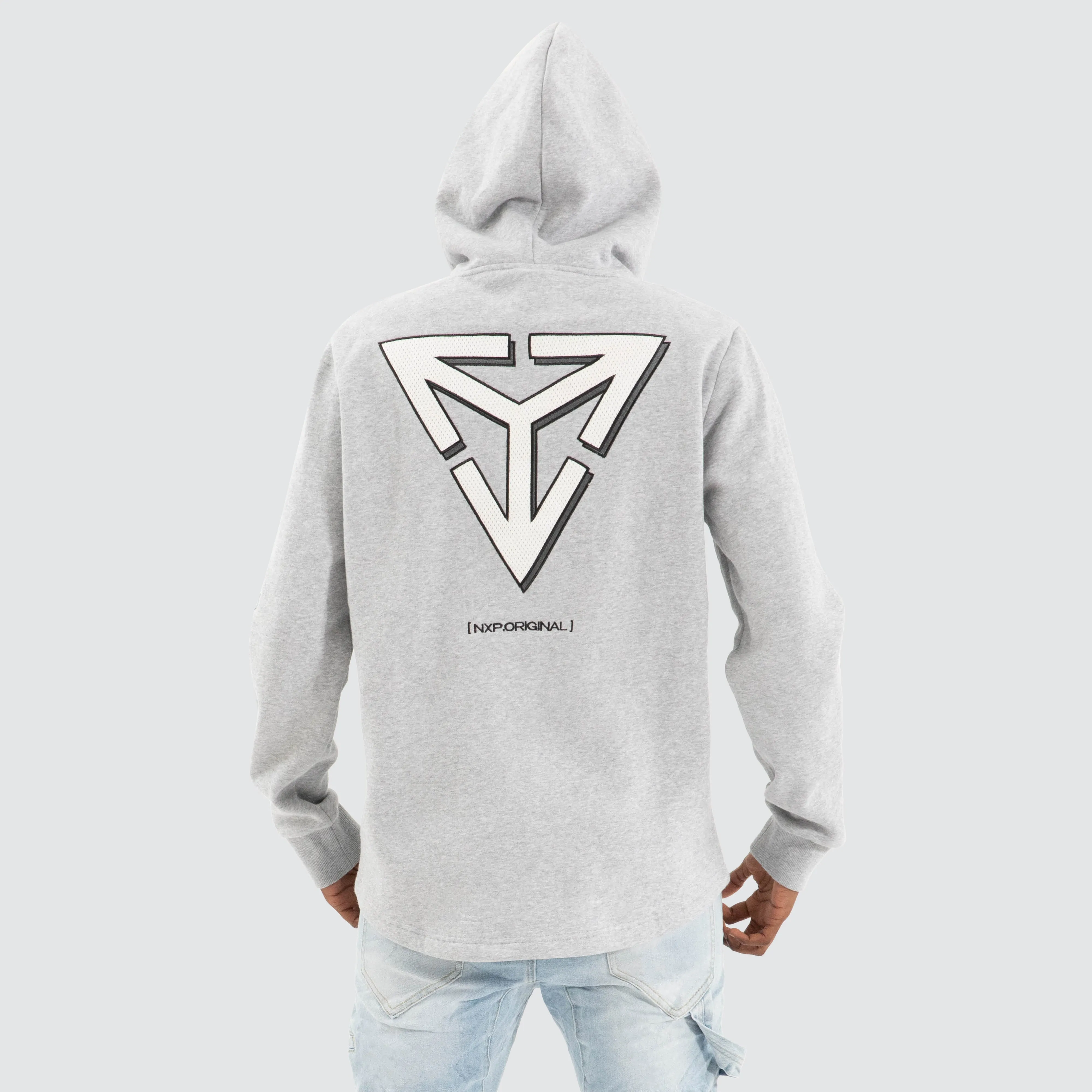 Fury Dual Curved Hoodie Grey Marle sold by Nena and Pasadena