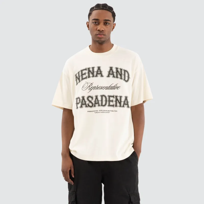 Siege Raptor Tee Tofu Cream sold by Nena and Pasadena