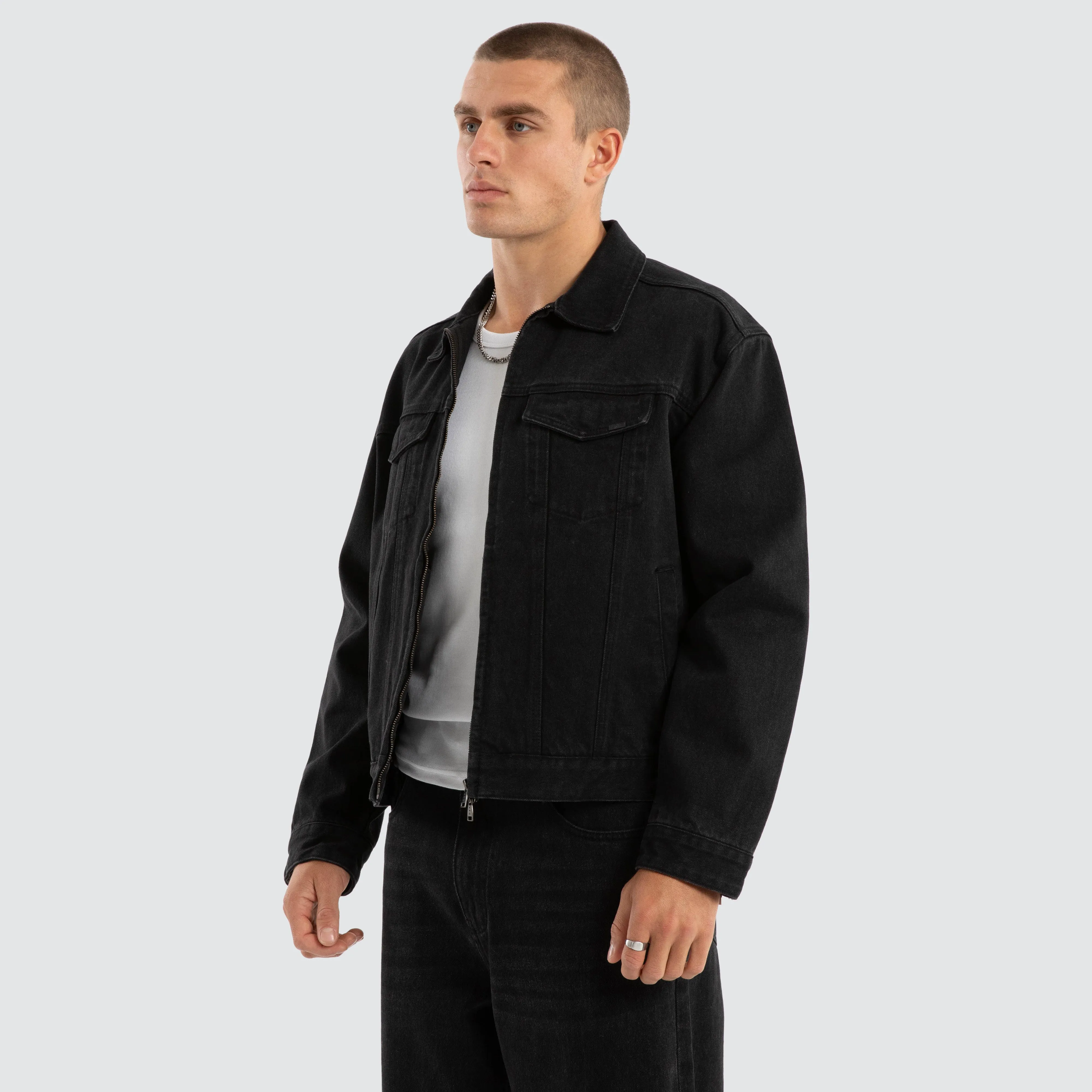 Divide Denim Jacket Jet black sold by Nena and Pasadena product image thumbnail 5