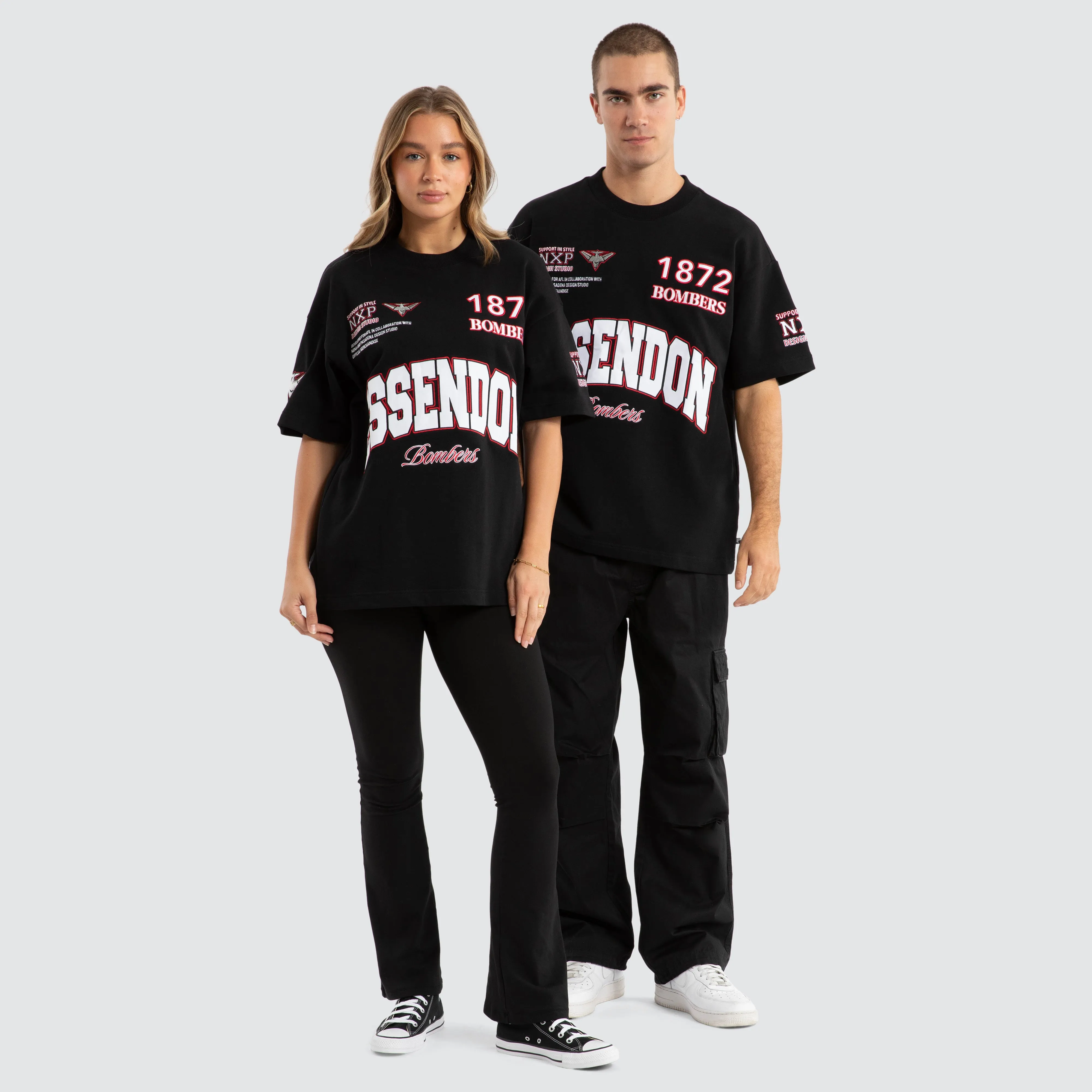 Essendon Bombers AFL Academy Tee Jet Black sold by Nena and Pasadena product image thumbnail 2