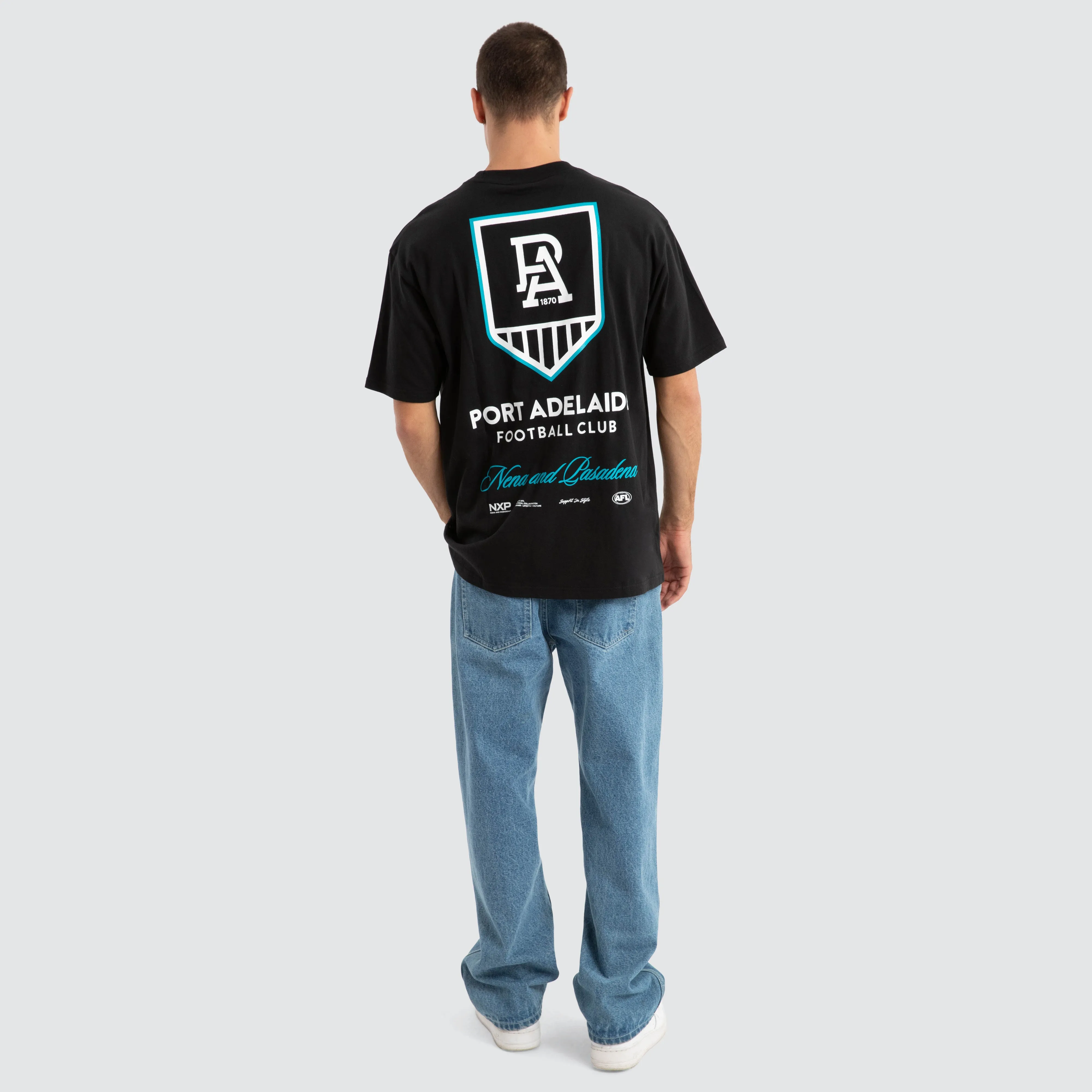 Port Adelaide Power AFL Season Tee Jet Black sold by Nena and Pasadena product image thumbnail 5