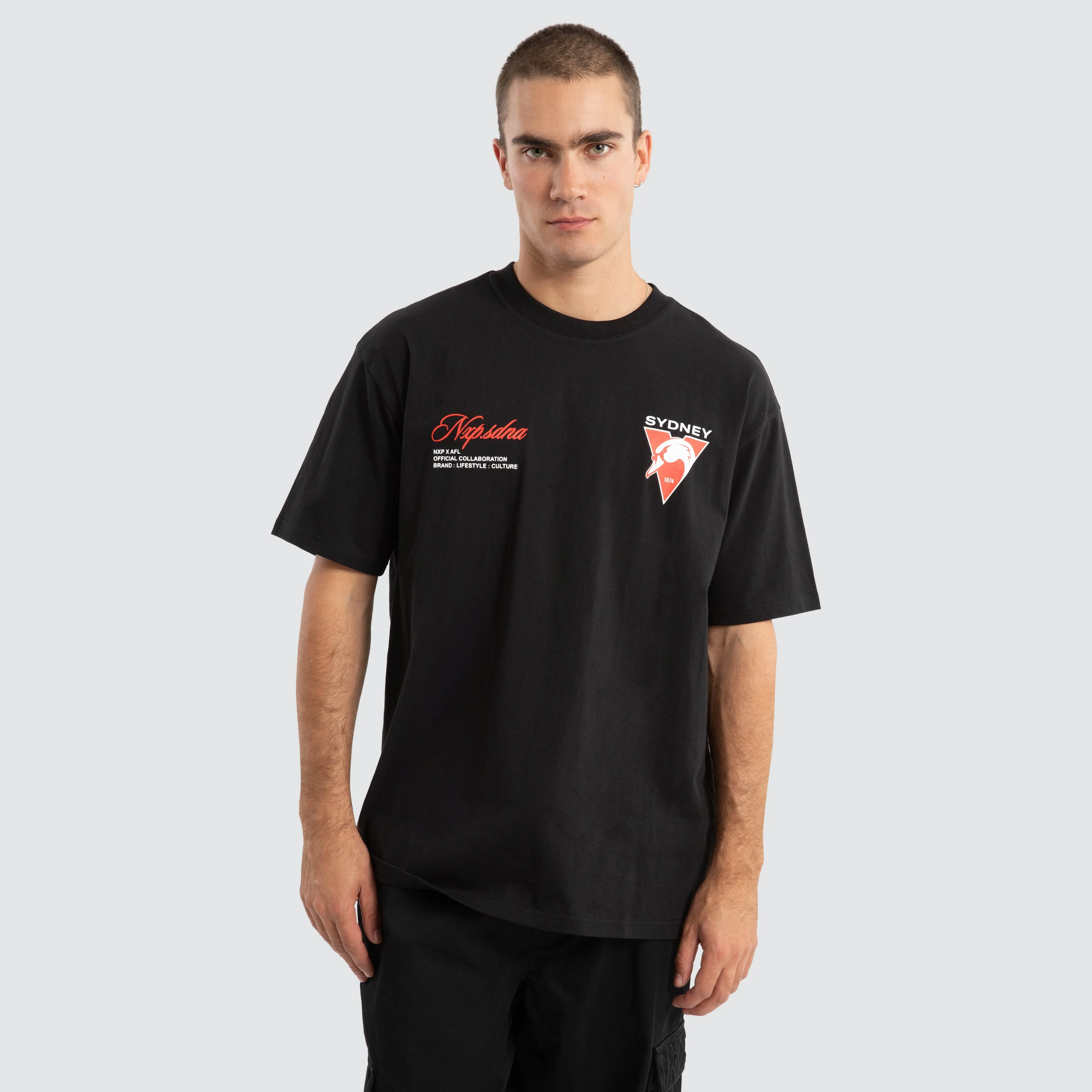 Sydney Swans AFL Season Tee Jet Black sold by Nena and Pasadena product image thumbnail 2