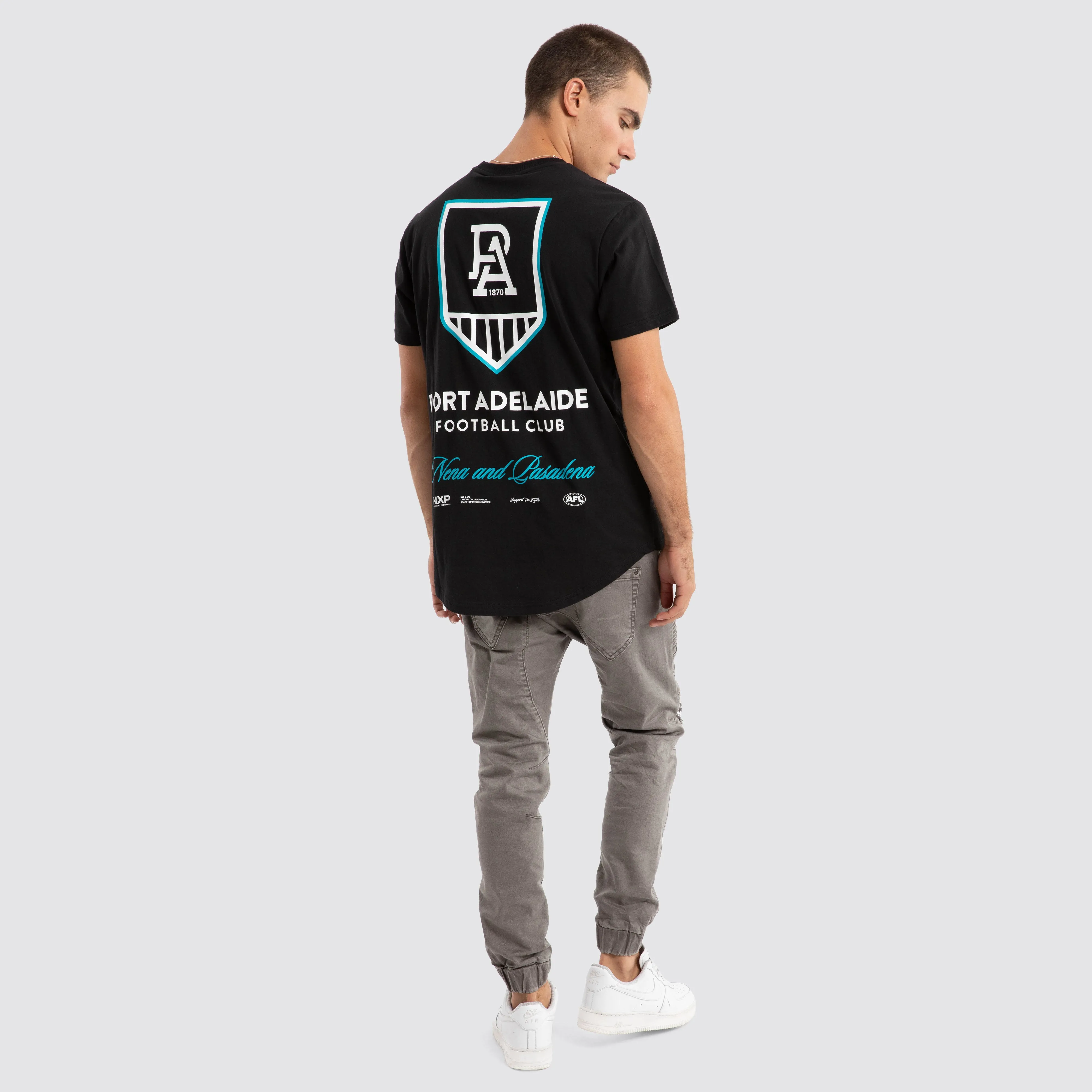 Port Adelaide Power AFL Prime Tee Jet Black sold by Nena and Pasadena product image thumbnail 5