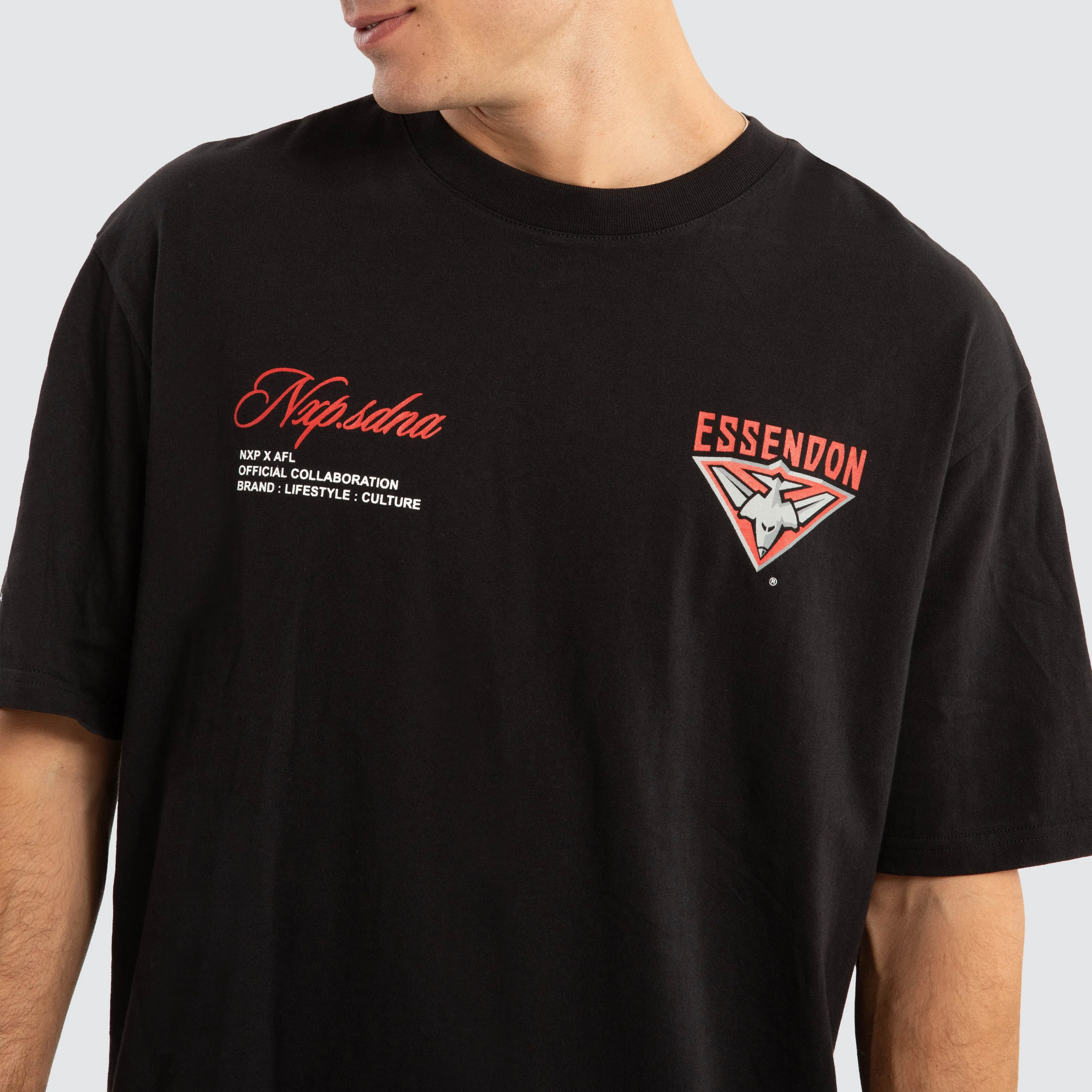 Essendon Bombers AFL Season Tee Jet Black sold by Nena and Pasadena product image thumbnail 4