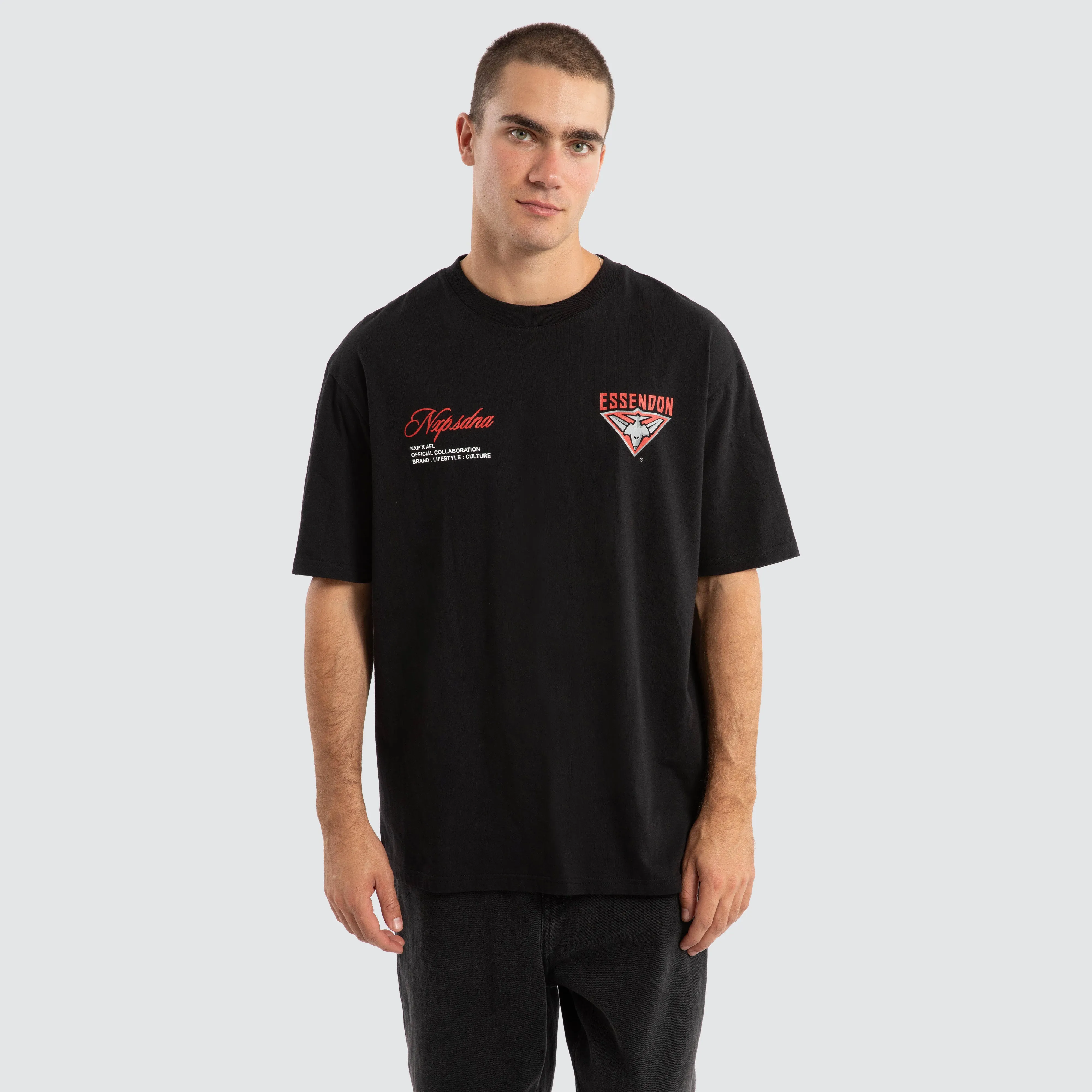 Essendon Bombers AFL Season Tee Jet Black sold by Nena and Pasadena product image thumbnail 2