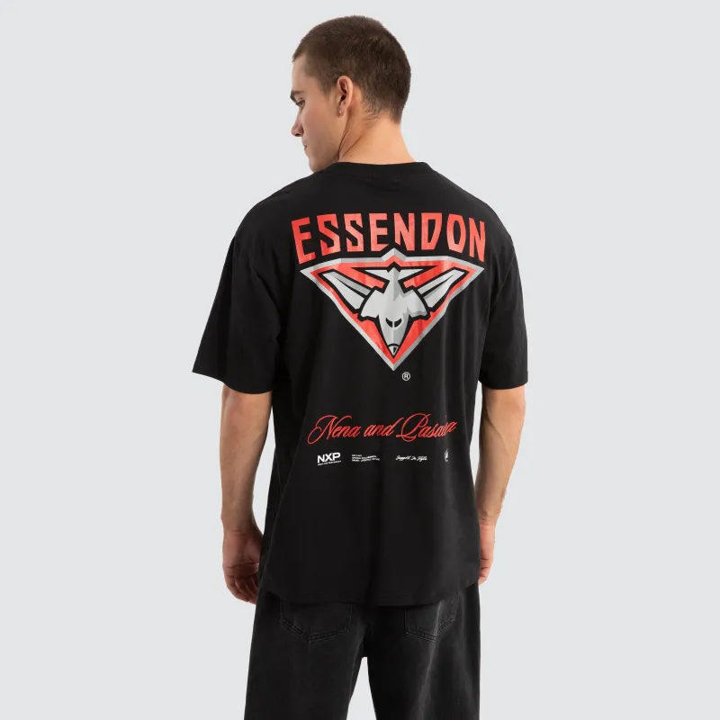 Essendon Bombers AFL Season Tee Jet Black sold by Nena and Pasadena