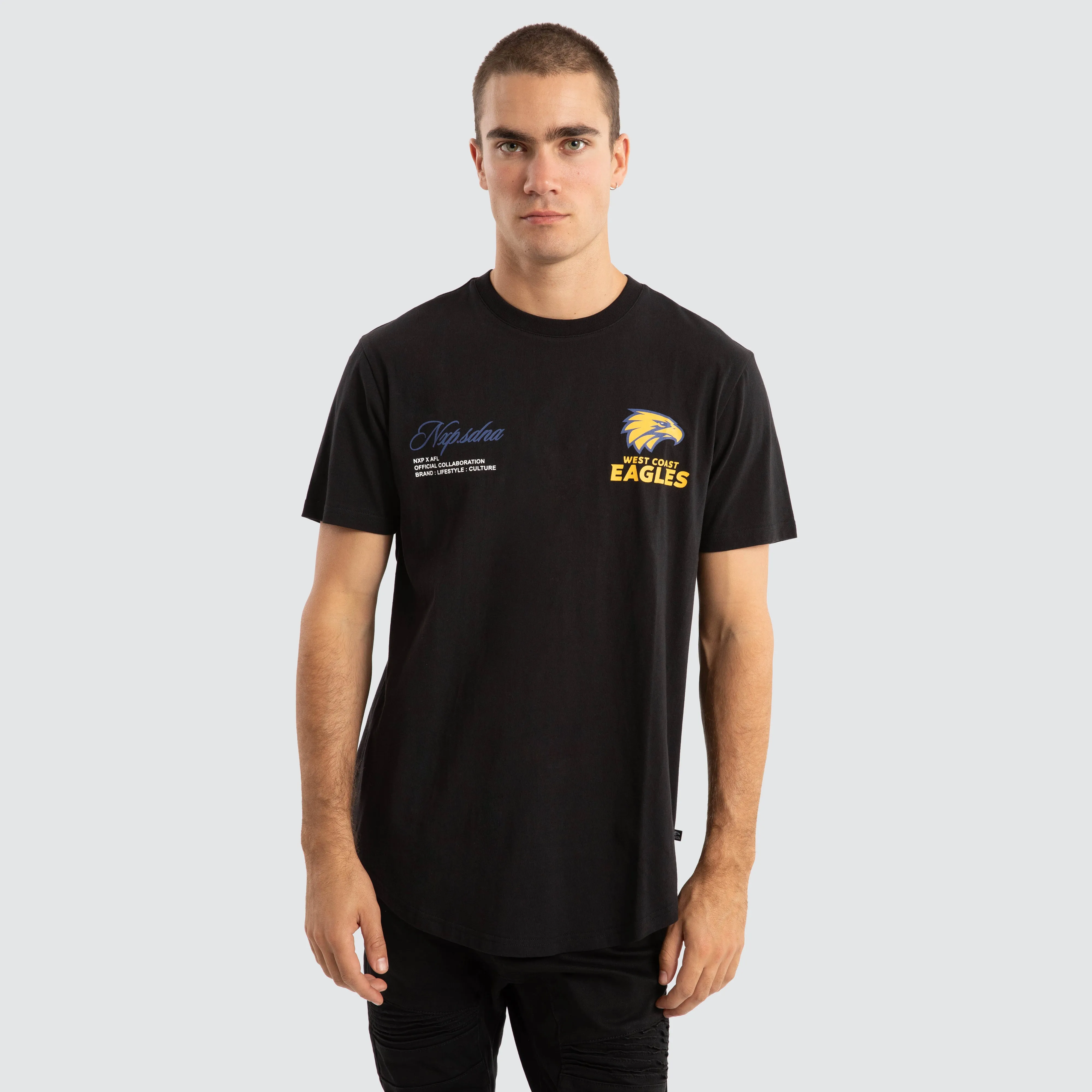 West Coast Eagles AFL Prime Tee Jet Black sold by Nena and Pasadena product image thumbnail 2