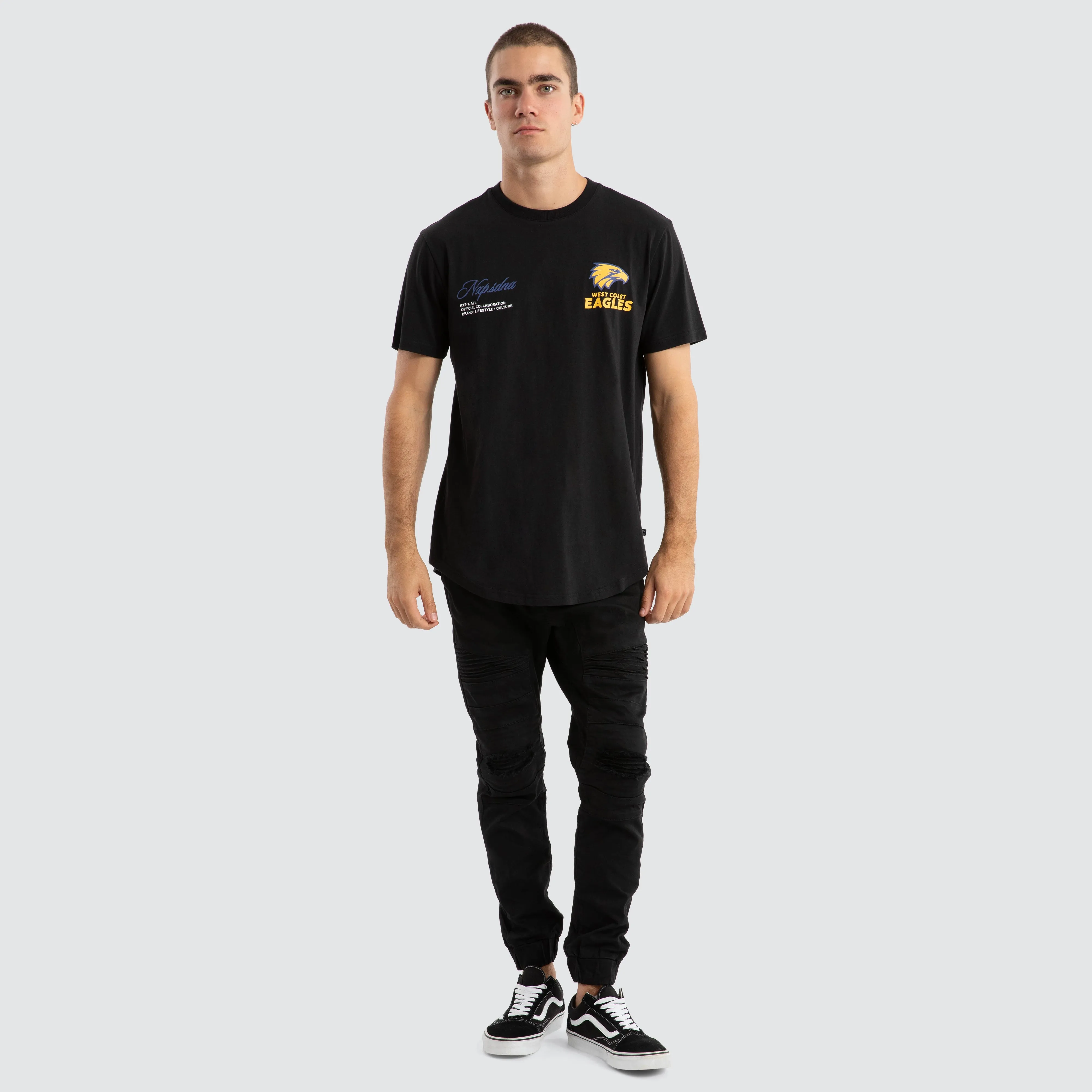 West Coast Eagles AFL Prime Tee Jet Black sold by Nena and Pasadena product image thumbnail 3