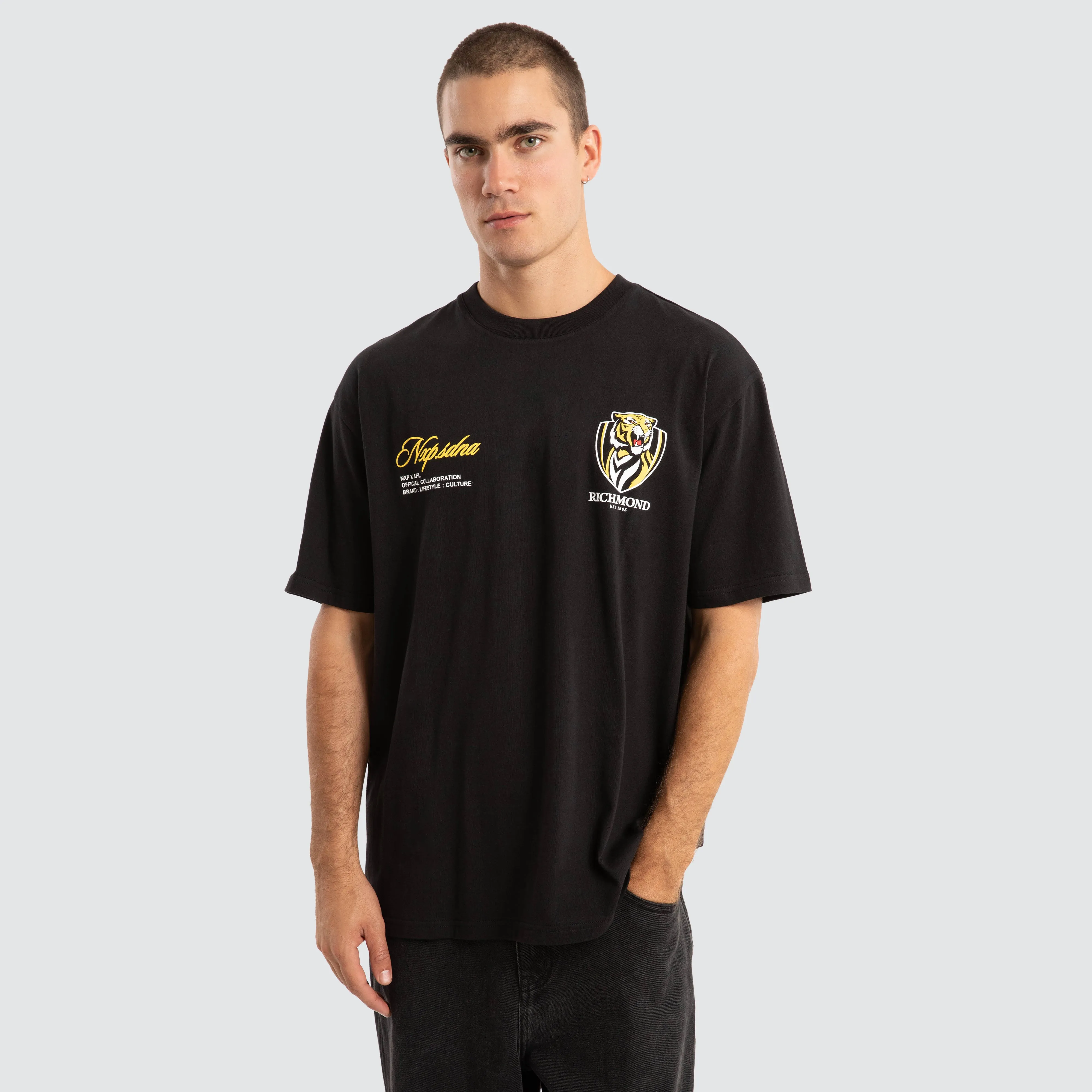 Richmond Tigers AFL Season Tee Jet Black sold by Nena and Pasadena product image thumbnail 2