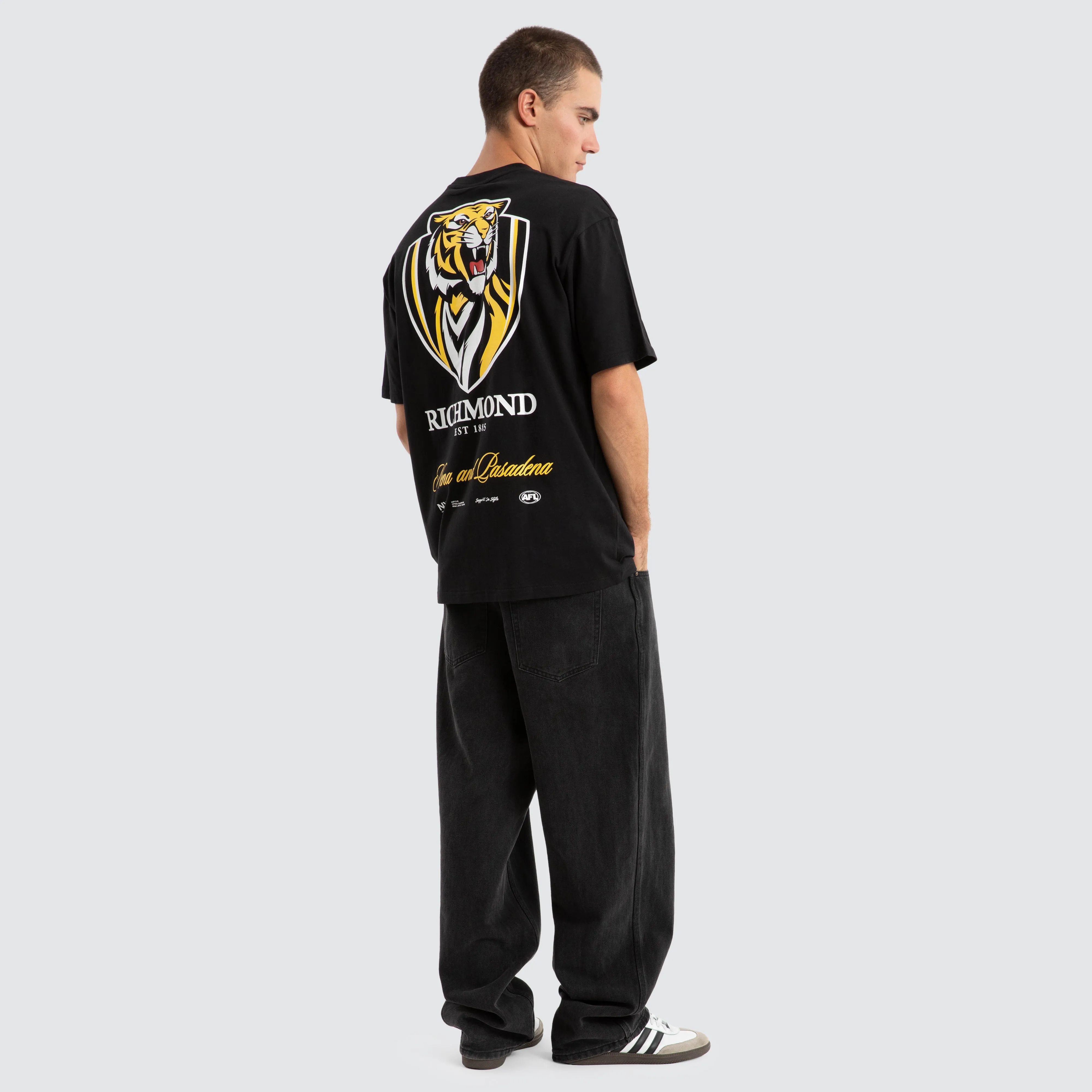Richmond Tigers AFL Season Tee Jet Black sold by Nena and Pasadena product image thumbnail 5